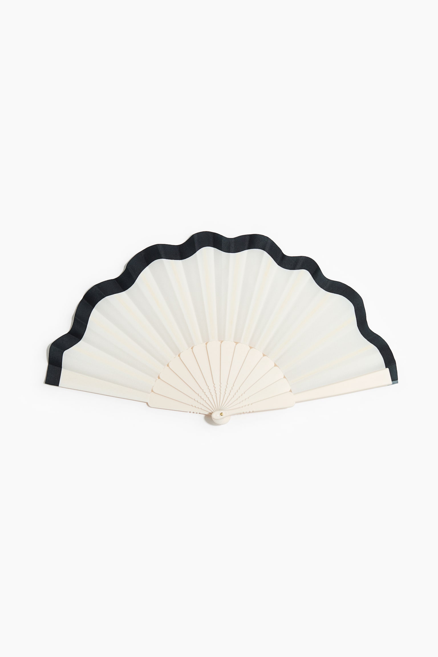 Folding fan - Cream/Black/Dark khaki green/Yellow/Brown - 1