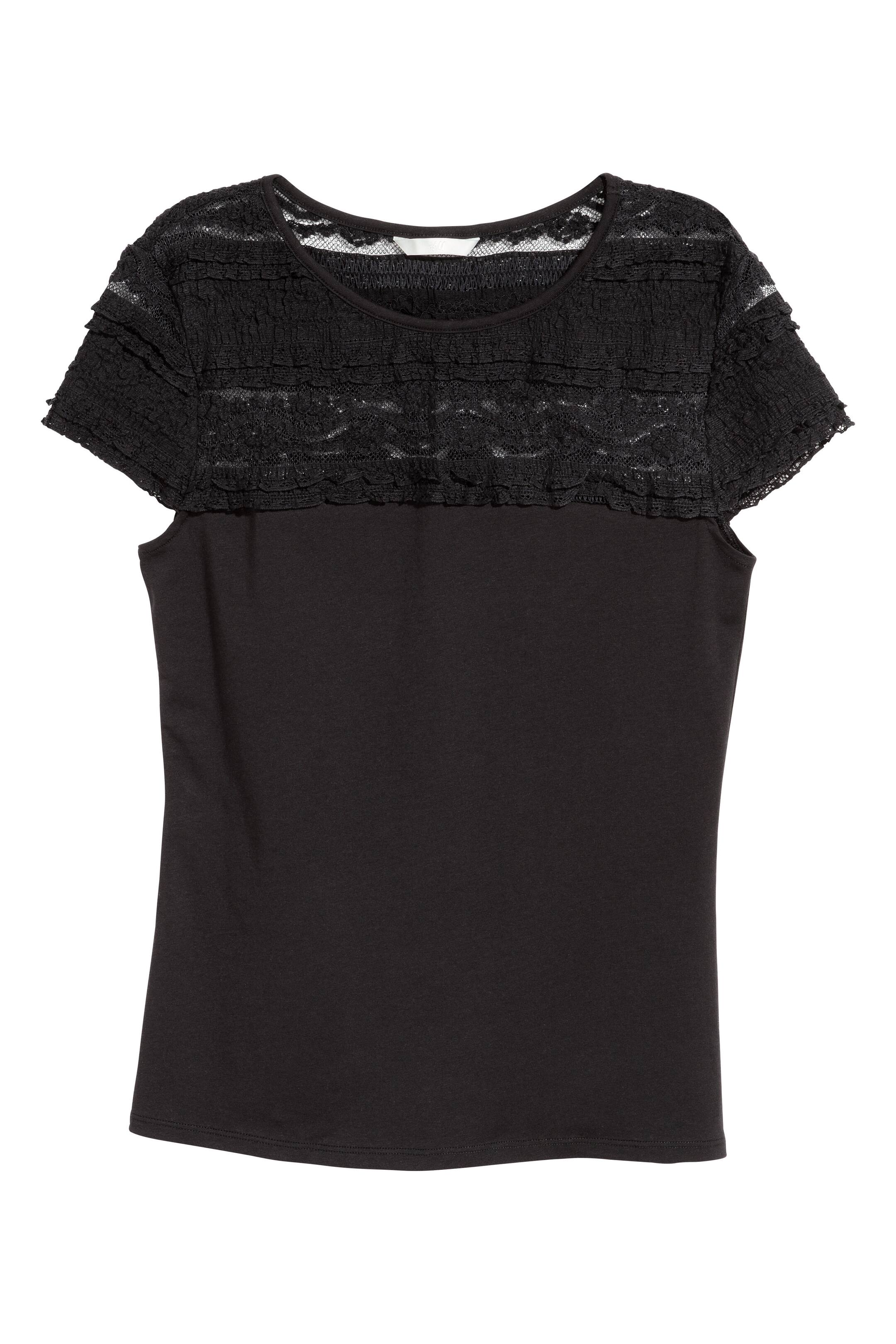 View larger image: Lace top - Black - Ladies | H&M GB 1