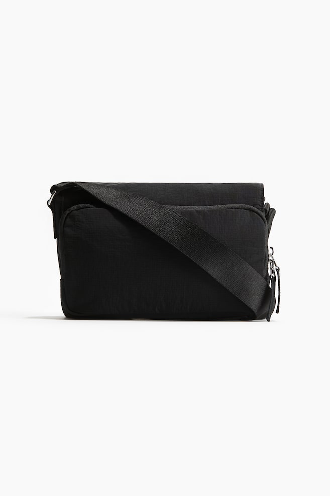 Nylon Crossbody Bag - Black - 1