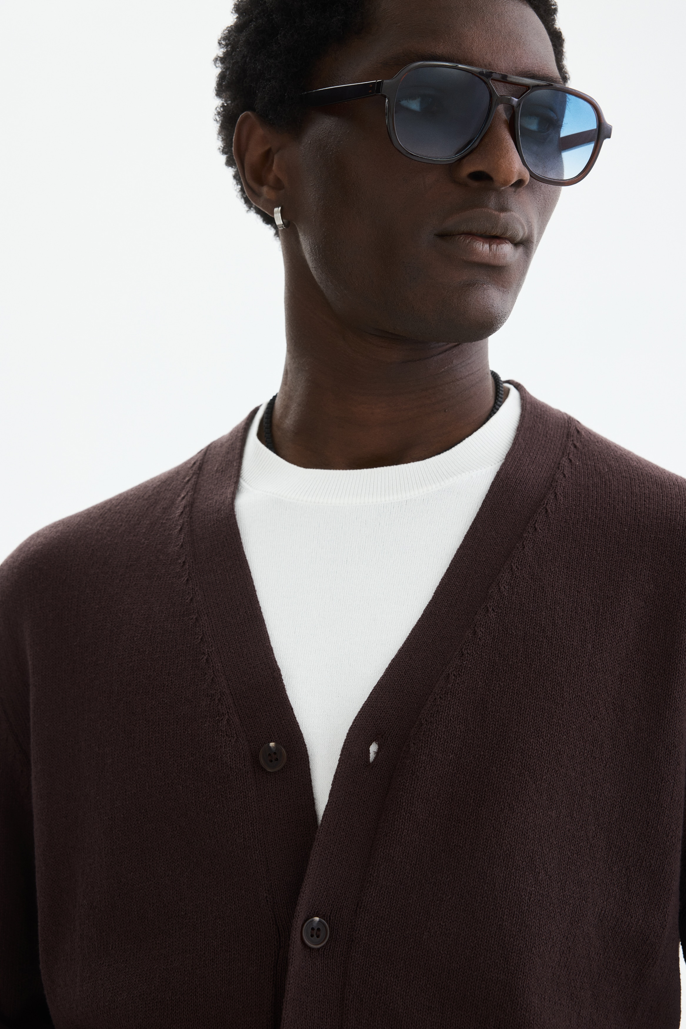 Men's Dark brown Relaxed-Fit Cardigan | H&M CA