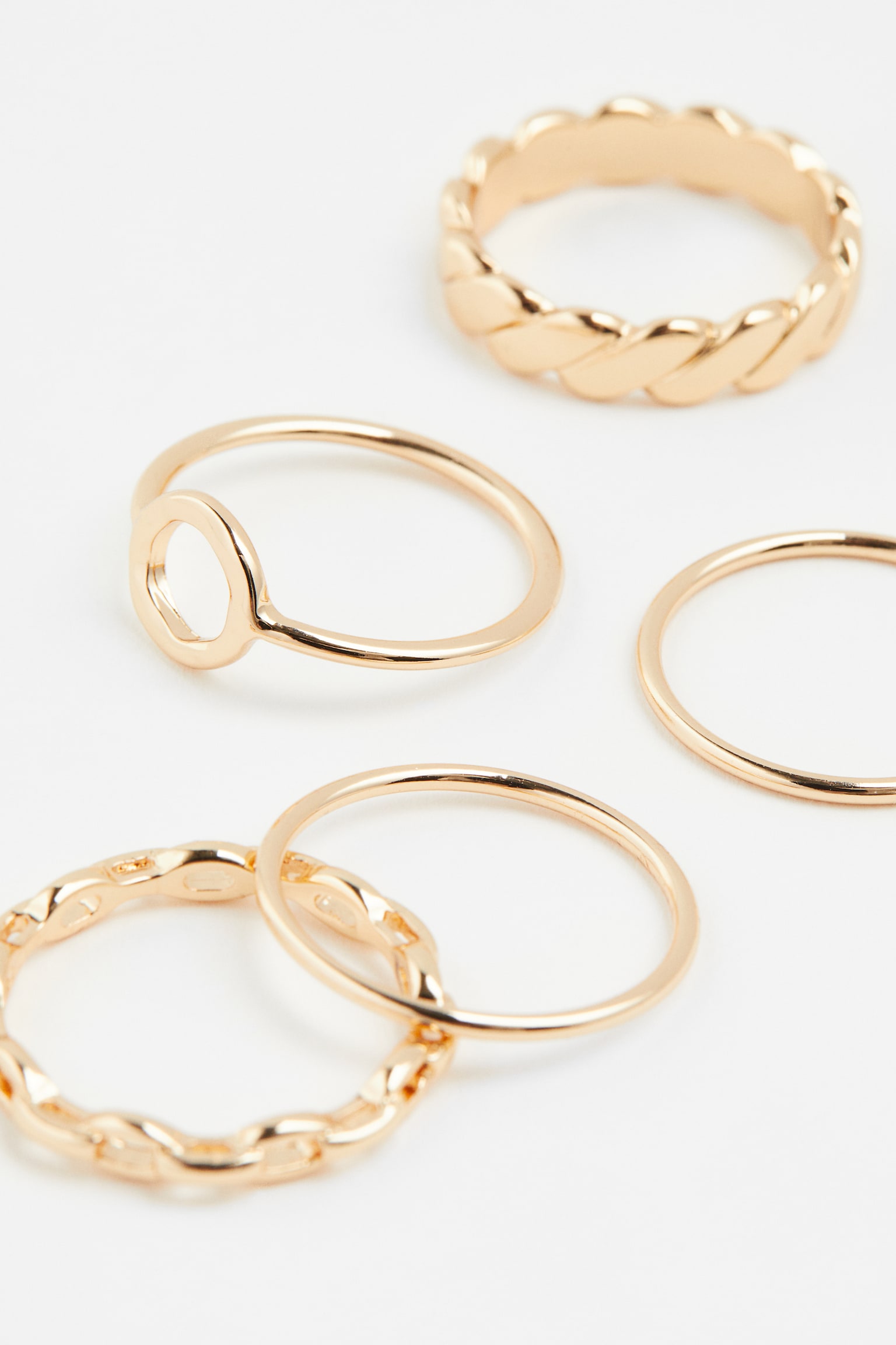 5-pack Rings - Gold colour/Silver colour - 2