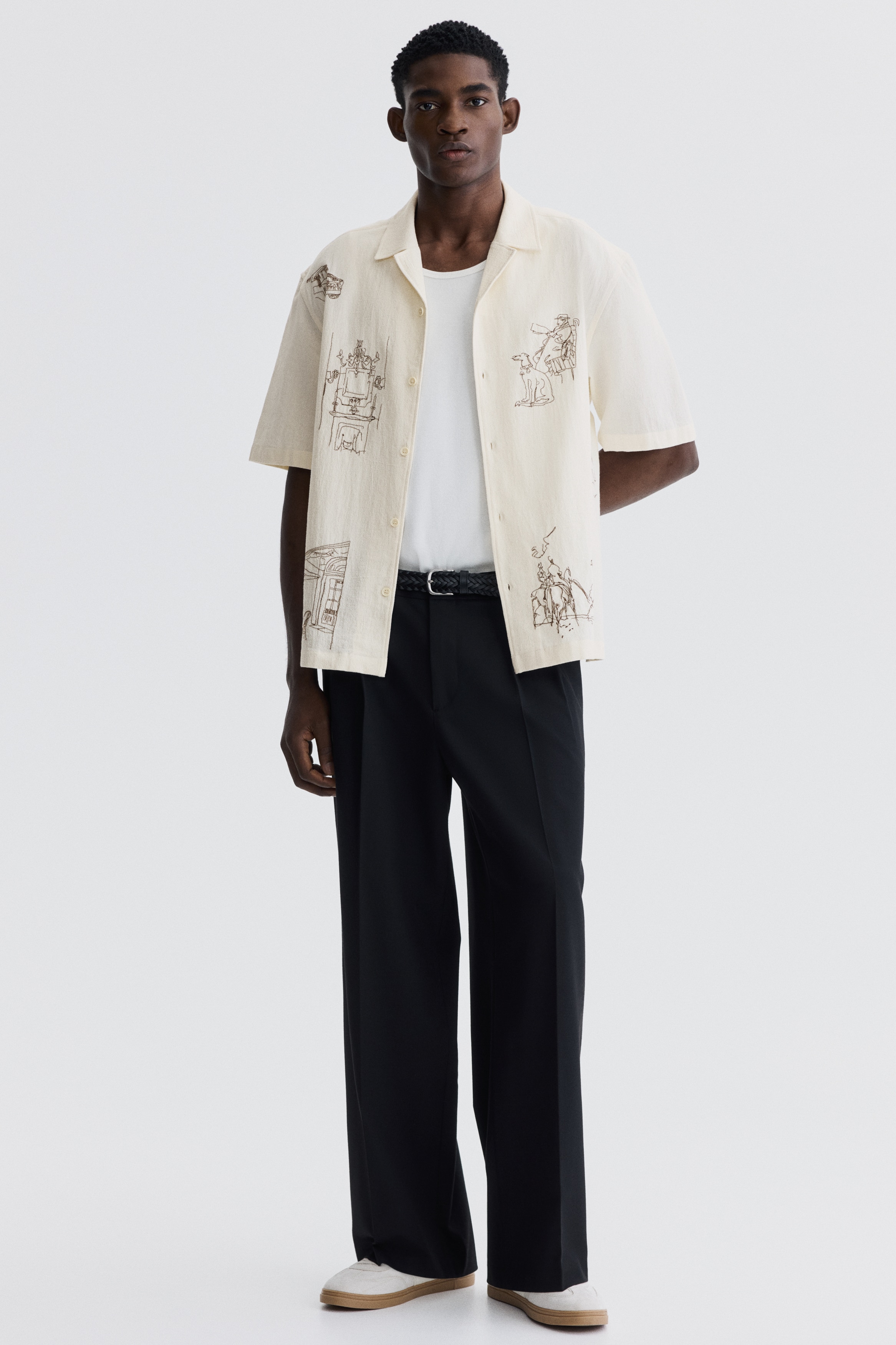 Men's Light blue Relaxed-Fit Cotton Resort Shirt | H&M US