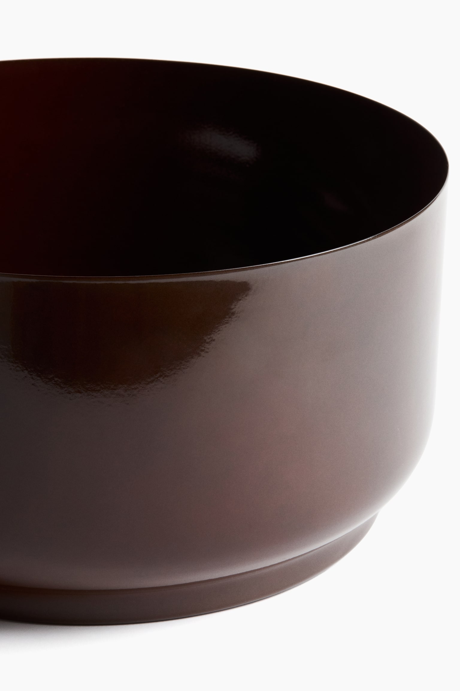 Wide metal plant pot - Dark brown - 2