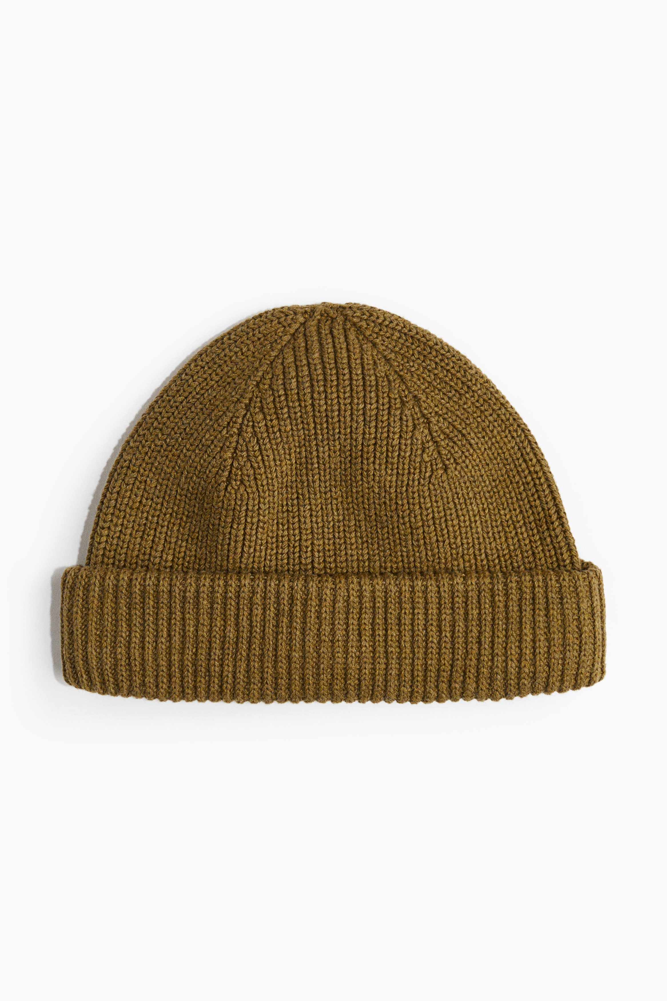 Moda Męska - Czapka z dzianiny w prążki Oliwkowozielony  - H&M