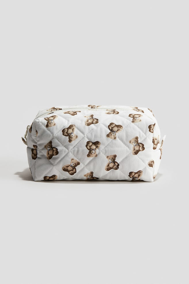 Cotton wash bag - White/Teddy bears - 1
