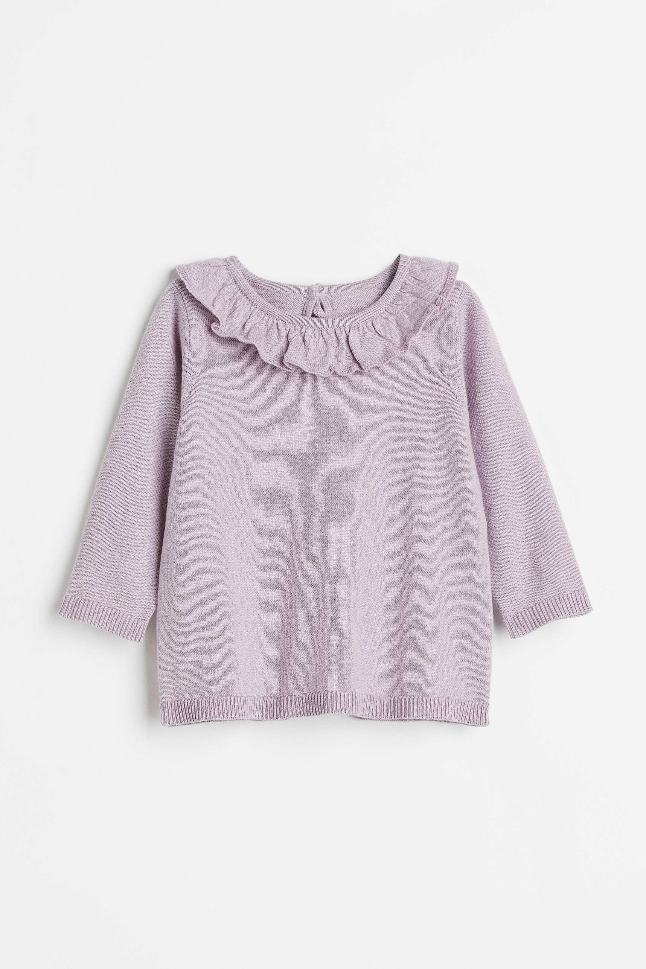 View larger image: Flounce Collar Sweater - Light purple - Kids | H&M AU 1