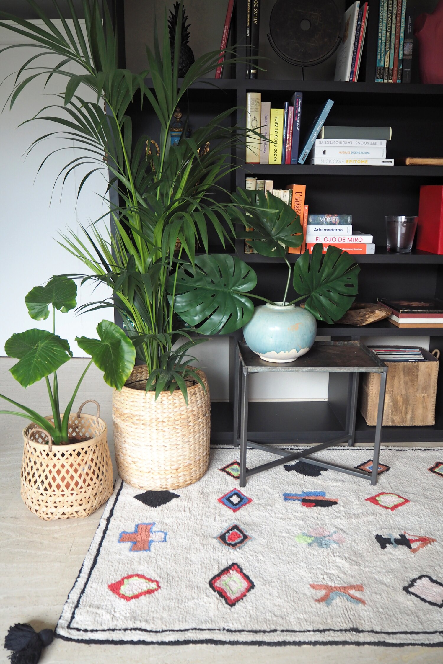 Alfombra Lavable Naador Natural, Negro, Multicolor Lorena