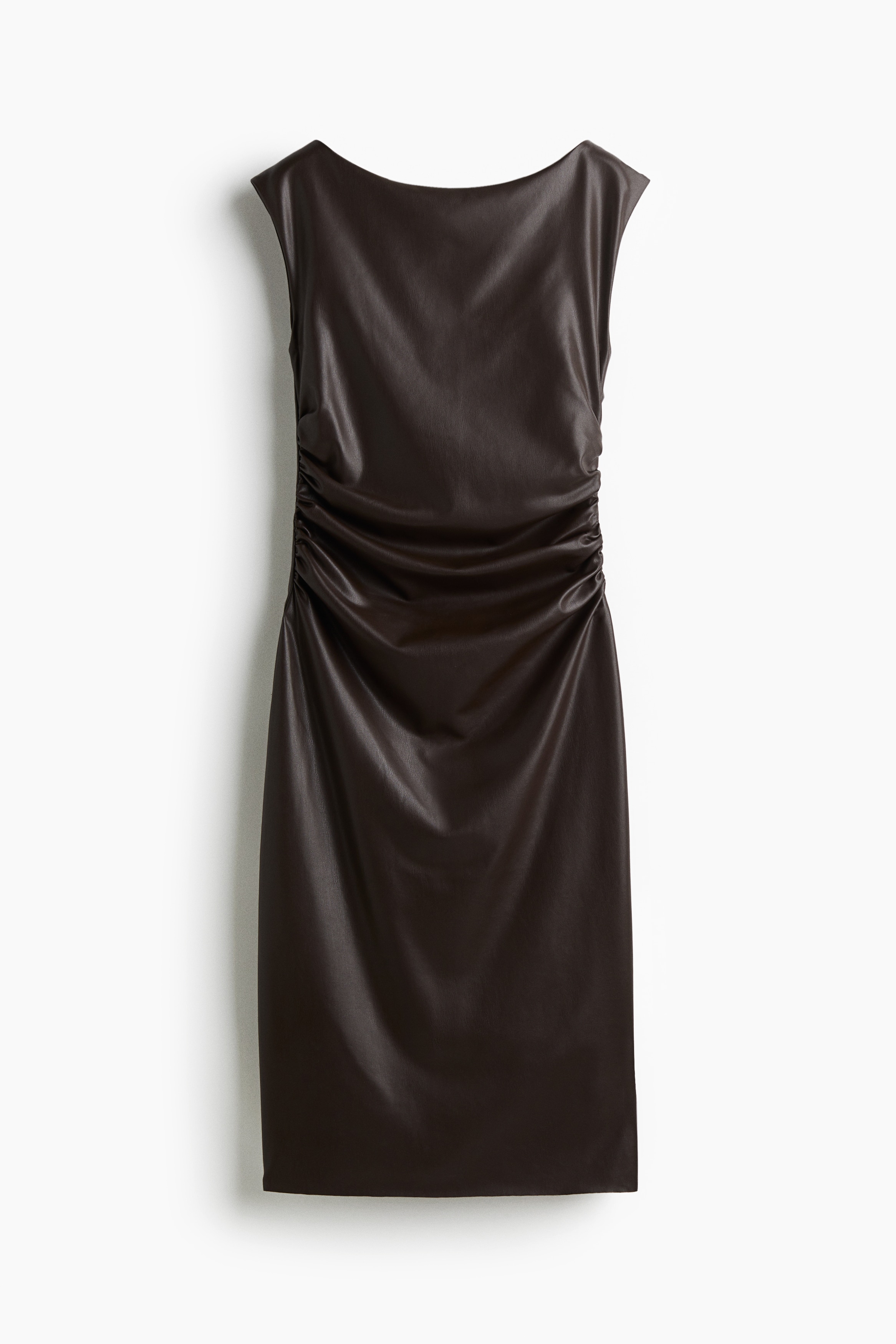 Φόρεμα με ειδική επεξεργασία - Σκούρο καφέ