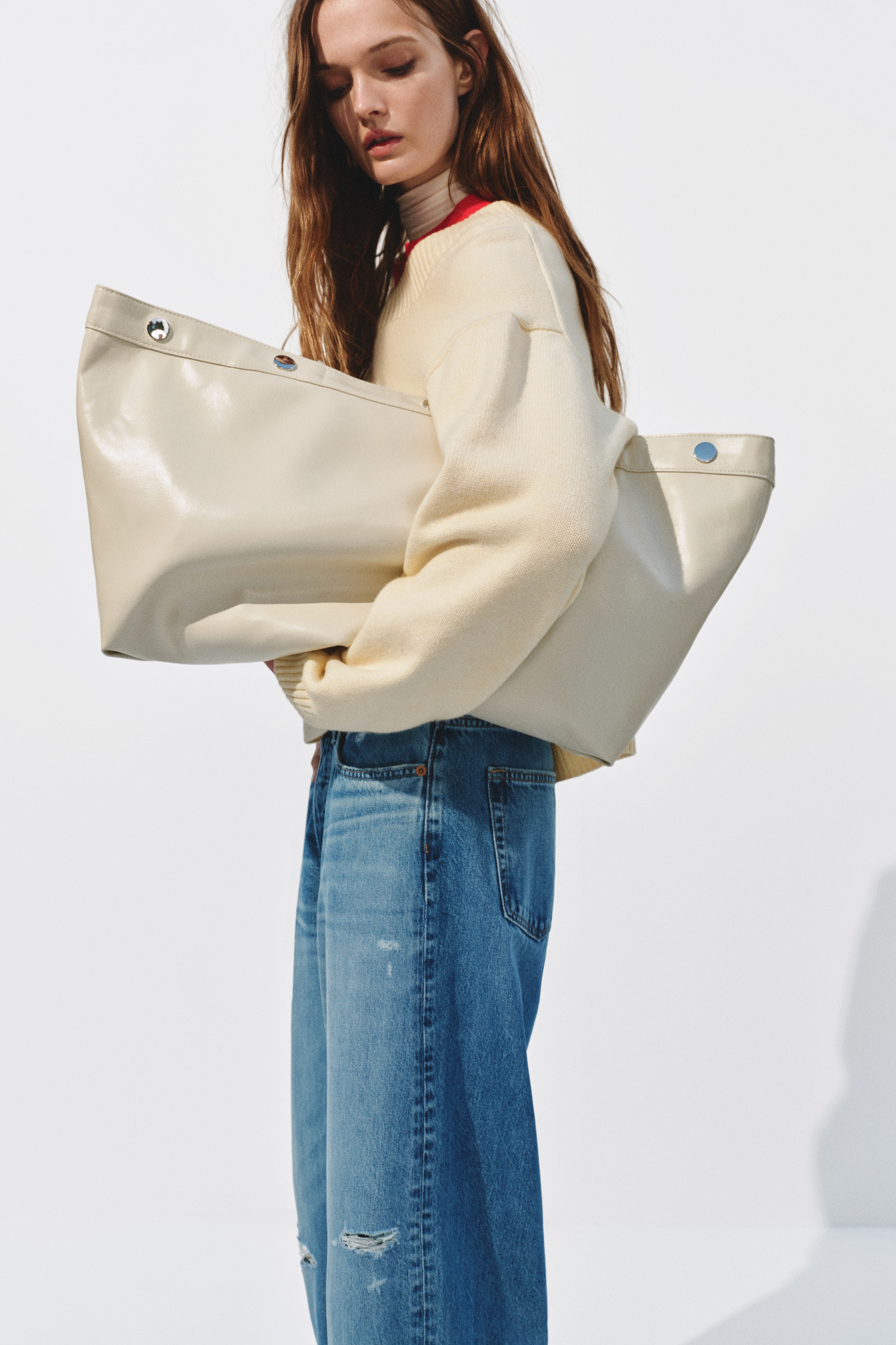 Barrel Regular Waist Ankle Jeans - Denim blue