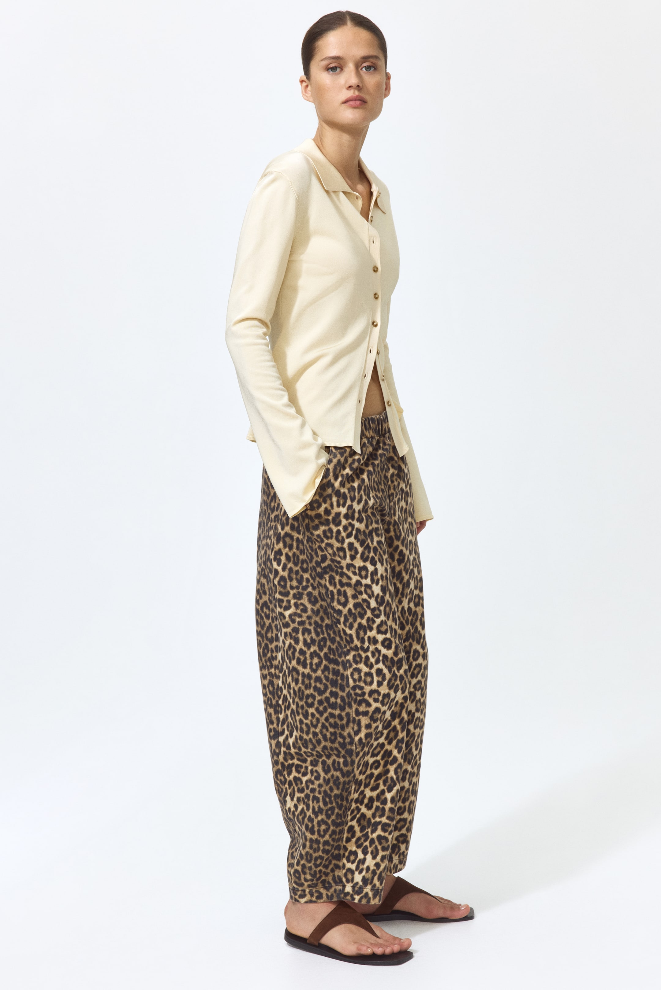 Pantalon tonneau en denim