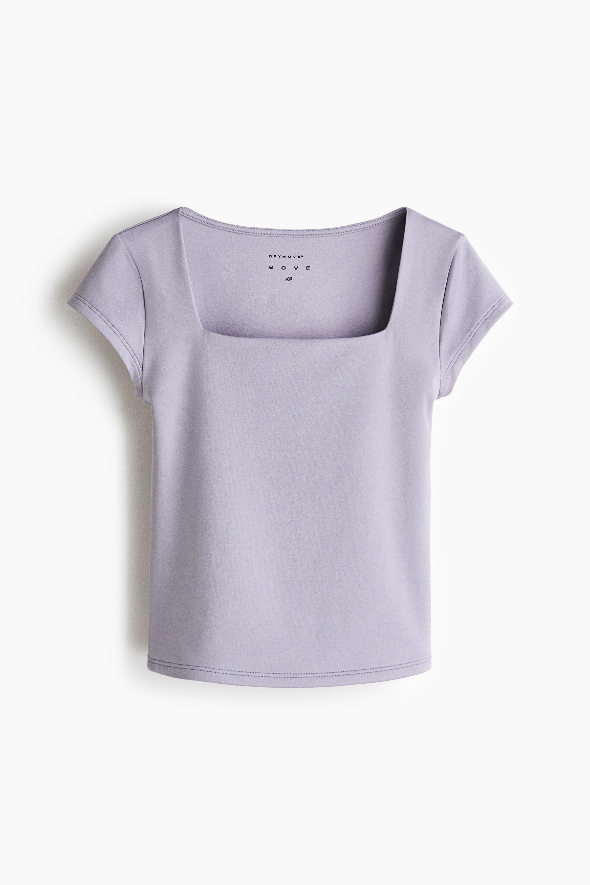 Sportshirt mit Karree-Ausschnitt und DryMove™ - Mattes Flieder