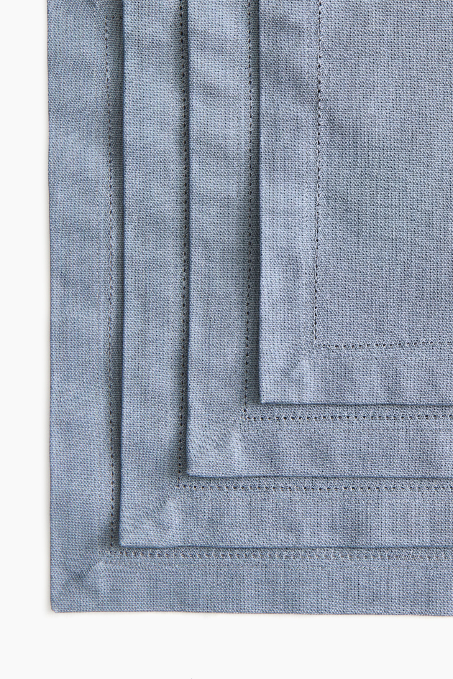 4-pack cotton place mats - Dusty blue/Light beige/White/Light pink - 3