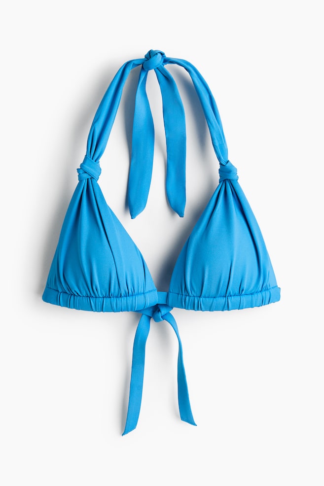 Triangel-Bikinitop mit Push-up - Blau/Dunkelblau/Schwarz/Cremefarben/Polka Dots - 1