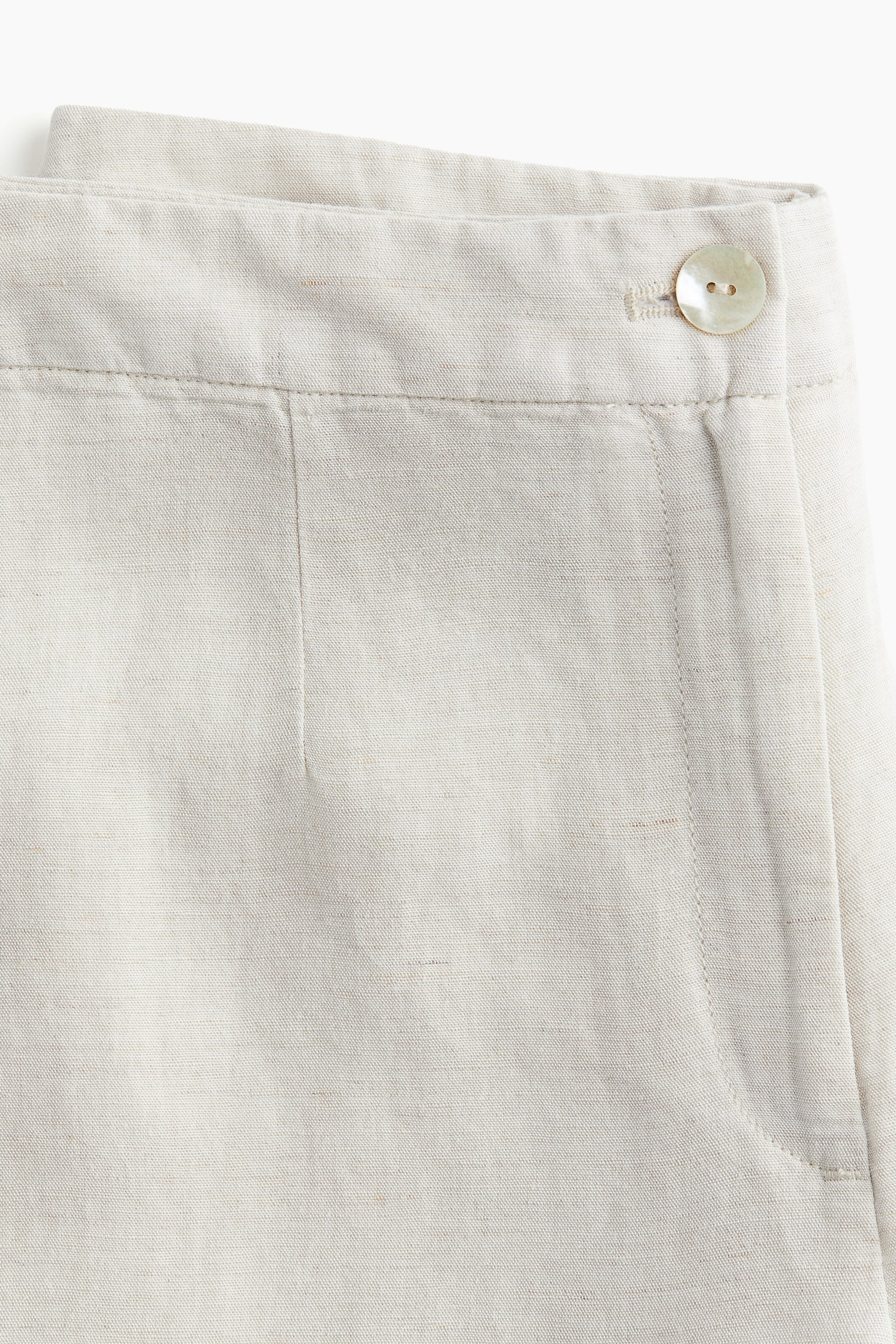 Linen Blend Pants - Natural white/Black/White/Beige - 5