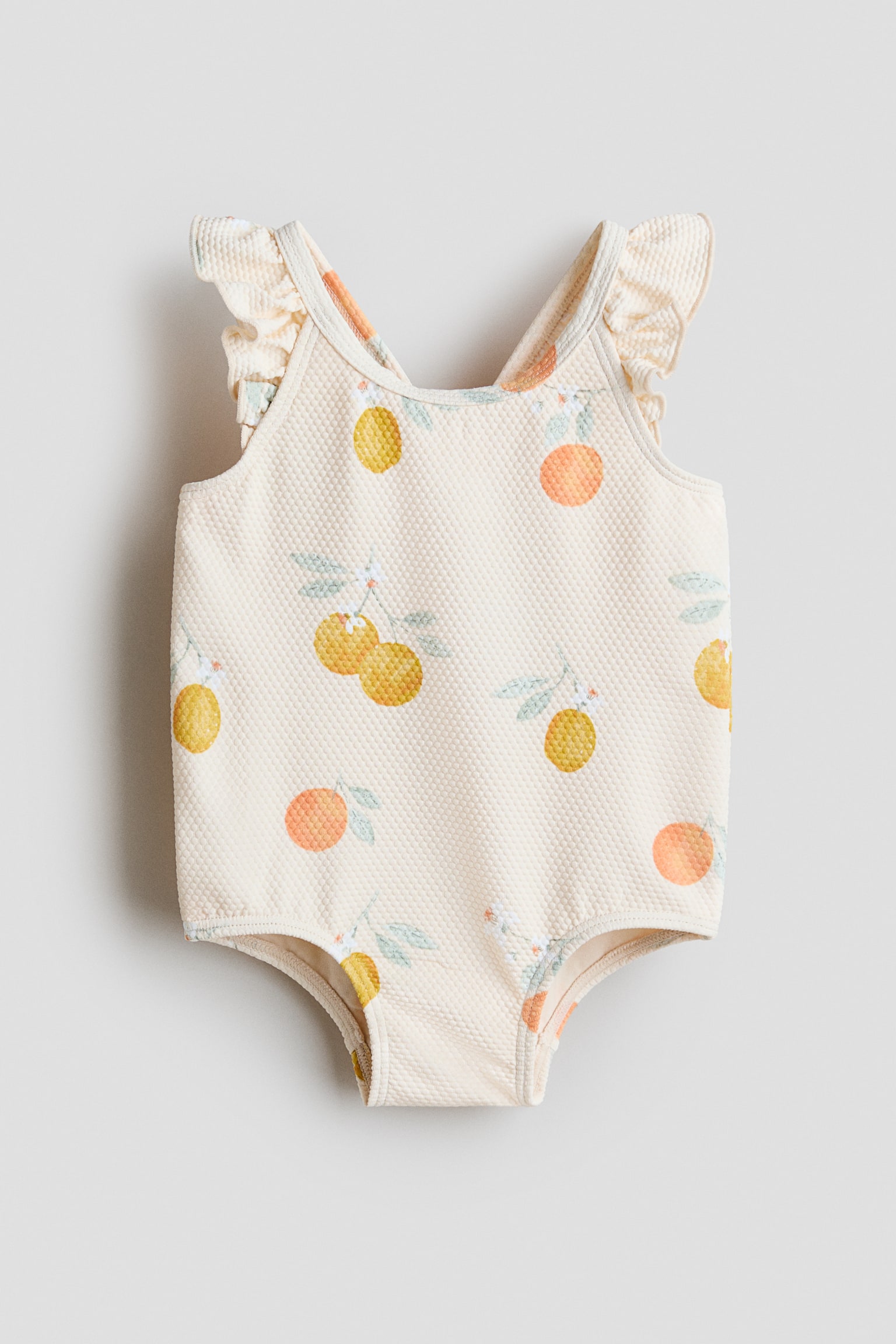 Patterned Swimsuit - Light beige/lemons/Blue/floral - 1