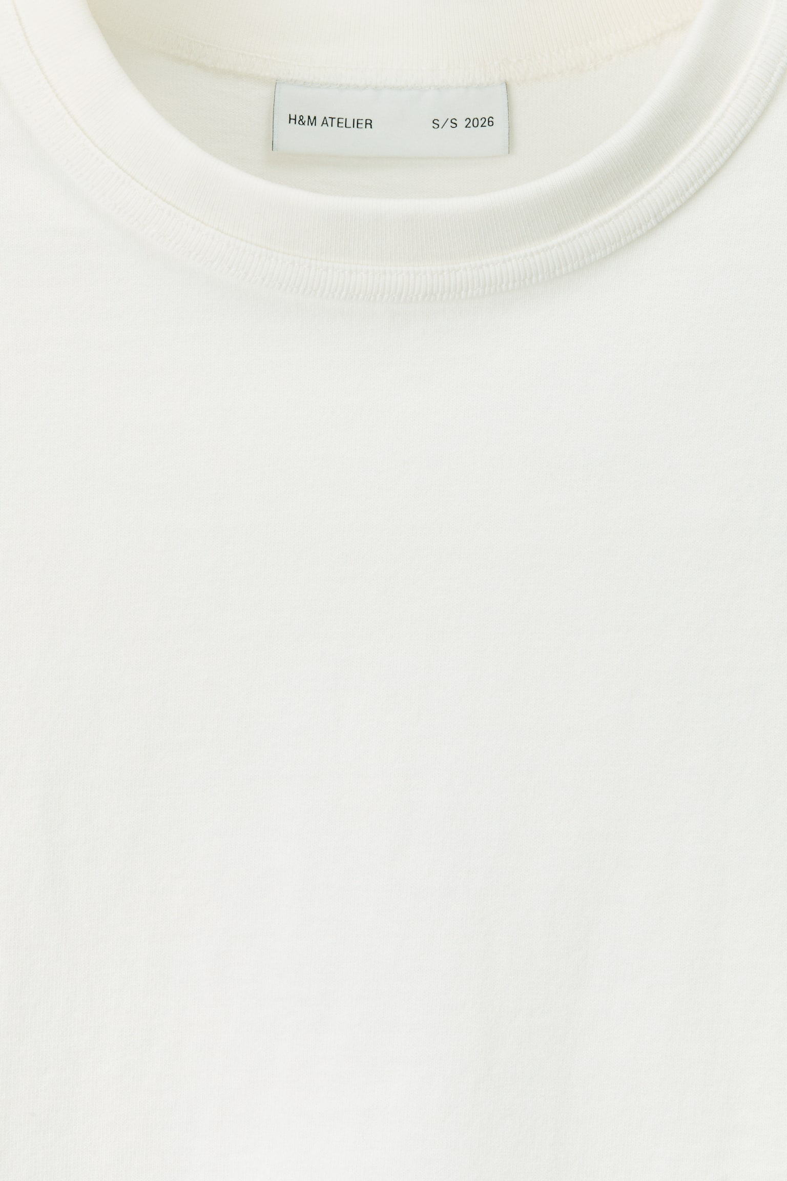 Loose Fit Long-sleeved cotton T-shirt - לבן - 5