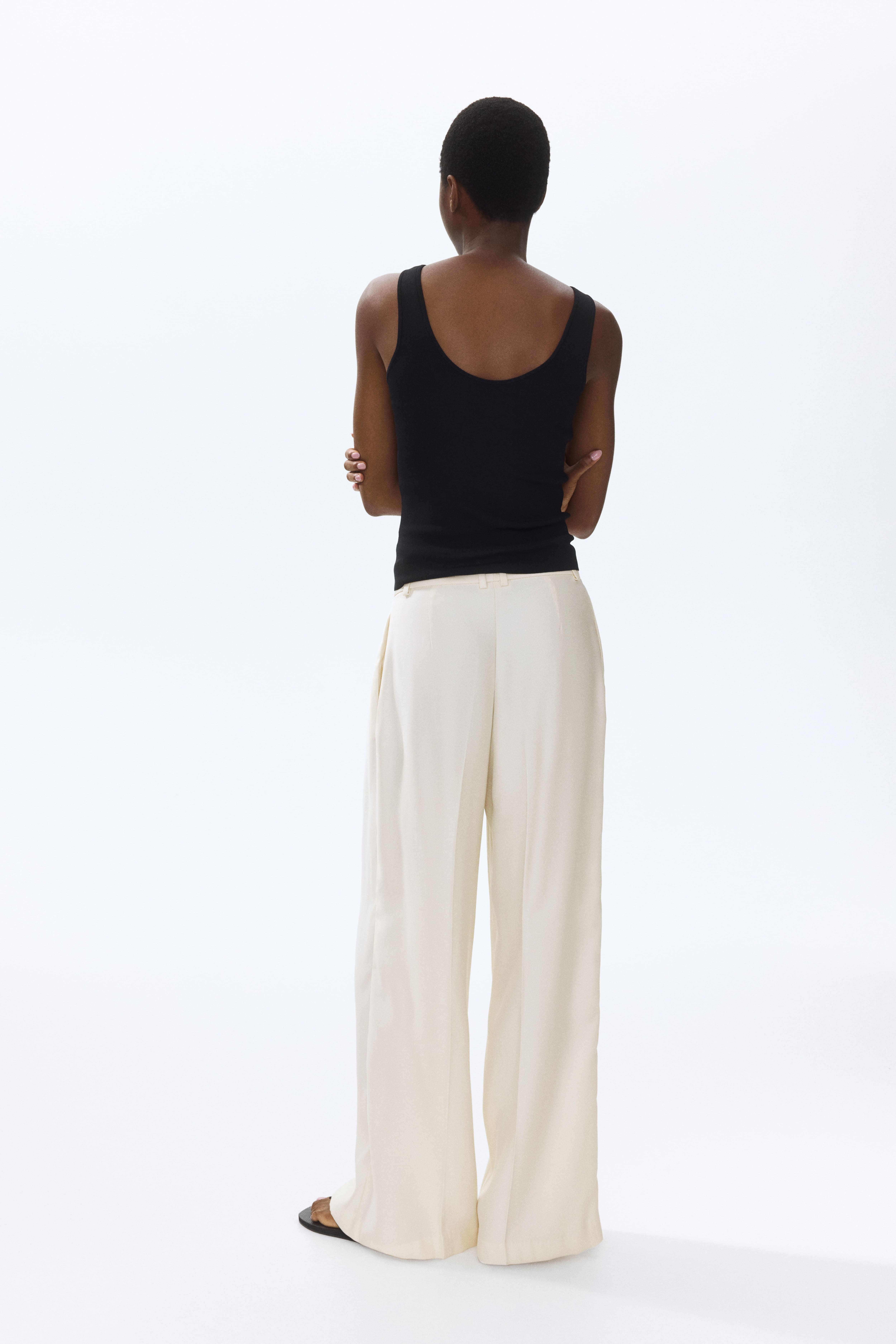 Wide-Leg Dress Pants