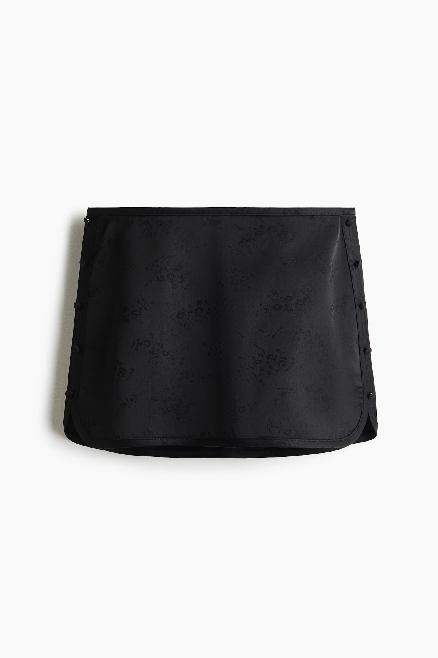 Saia-calção em tecido jacquard - Preto - 1