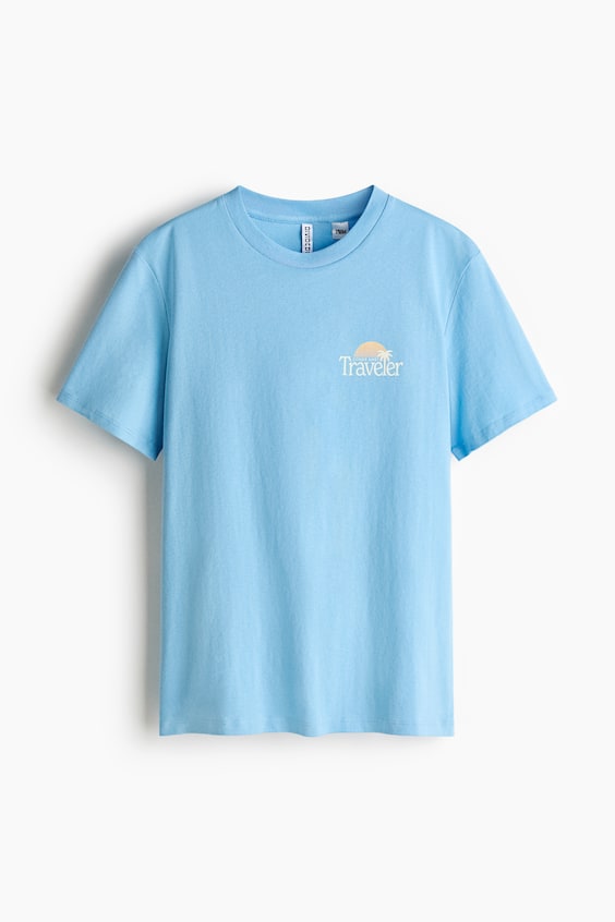Женские футболки H&M Printed Cotton T-Shirt