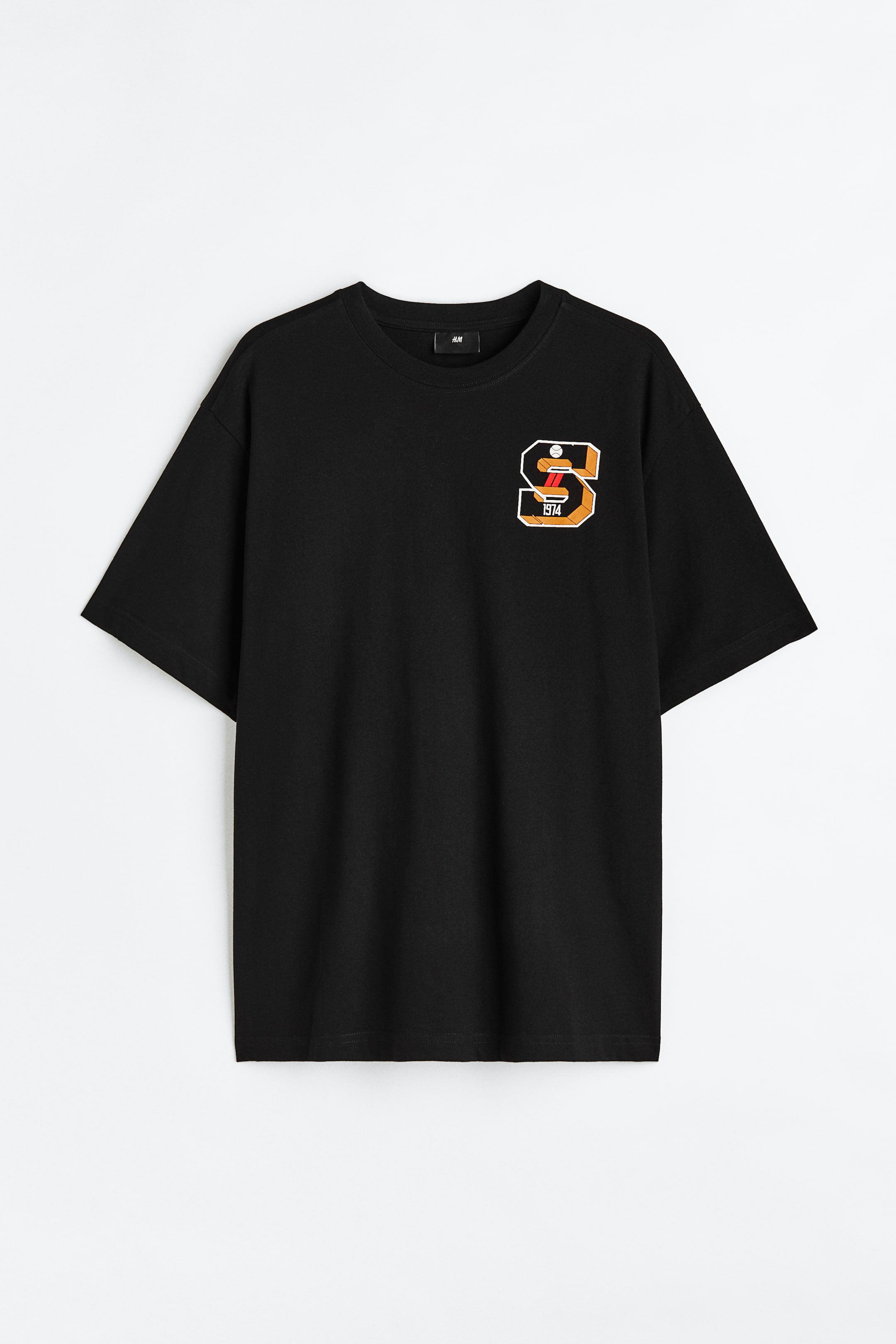 View larger image: Relaxed Fit Printed T-shirt - Black/S - Men | H&M MY 1
