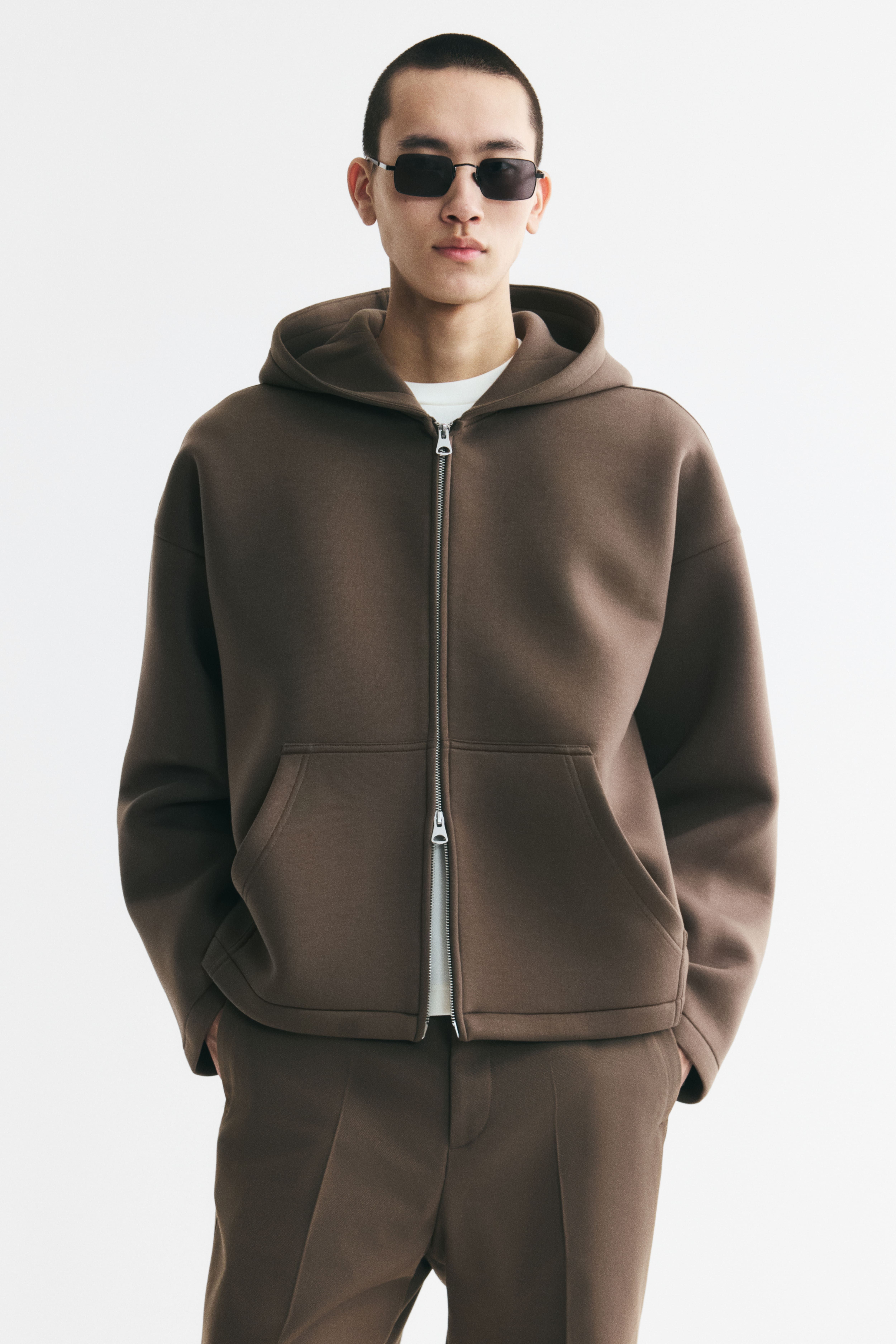 Oversized Scuba Hooded Jacket