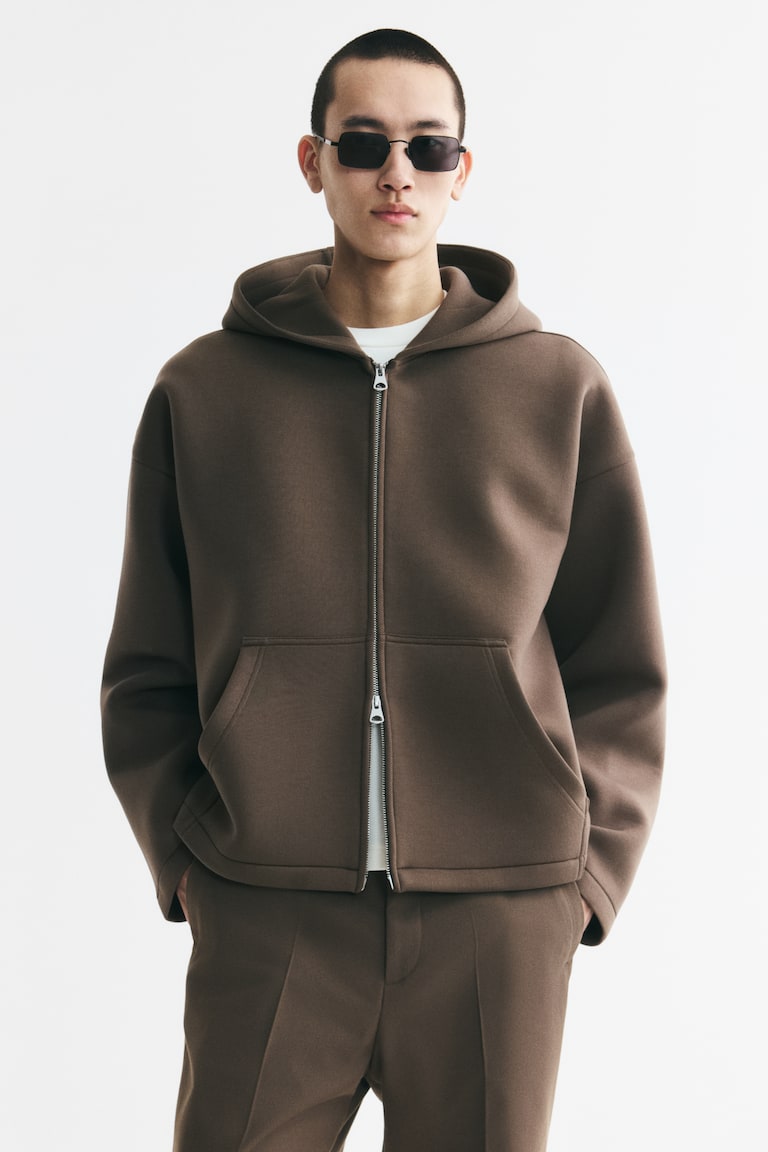 Dukserica od skube sa kapuljačom Oversized Fit
