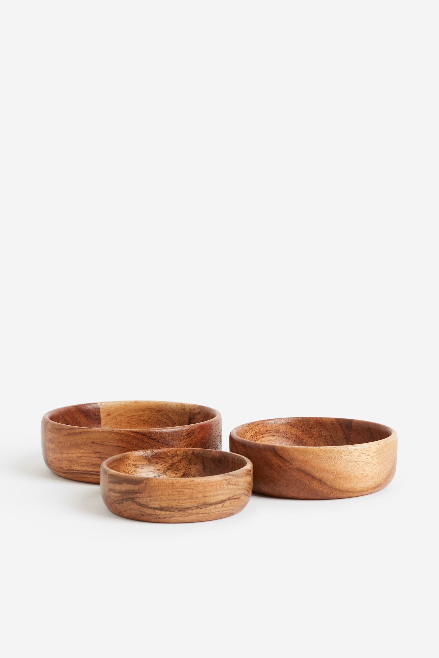 3-pack wooden bowls - Brown/Acacia wood/Black - 1