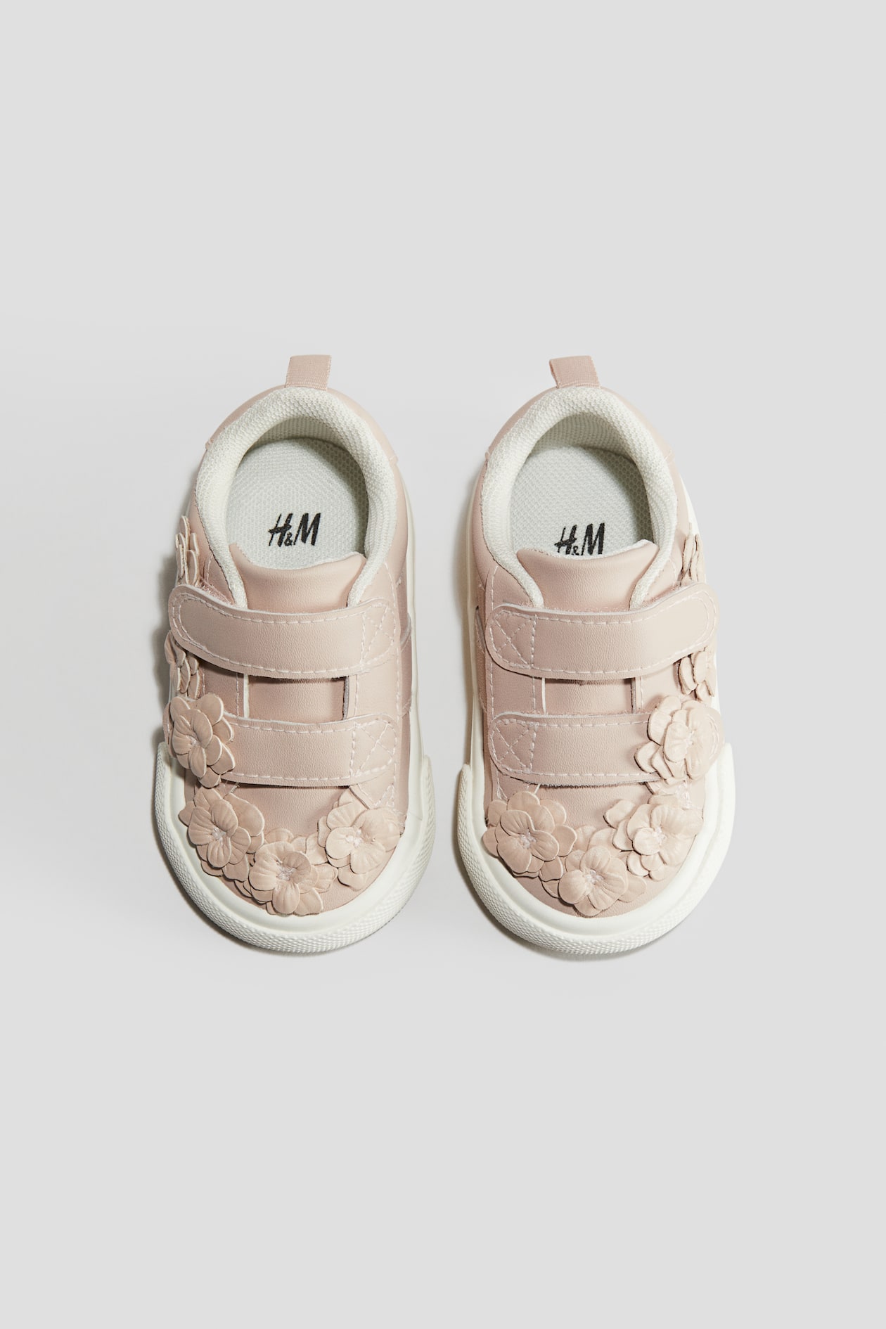 Sneakers con applicazioni floreali Rosa polvere chiaro BAMBINO H&M IT