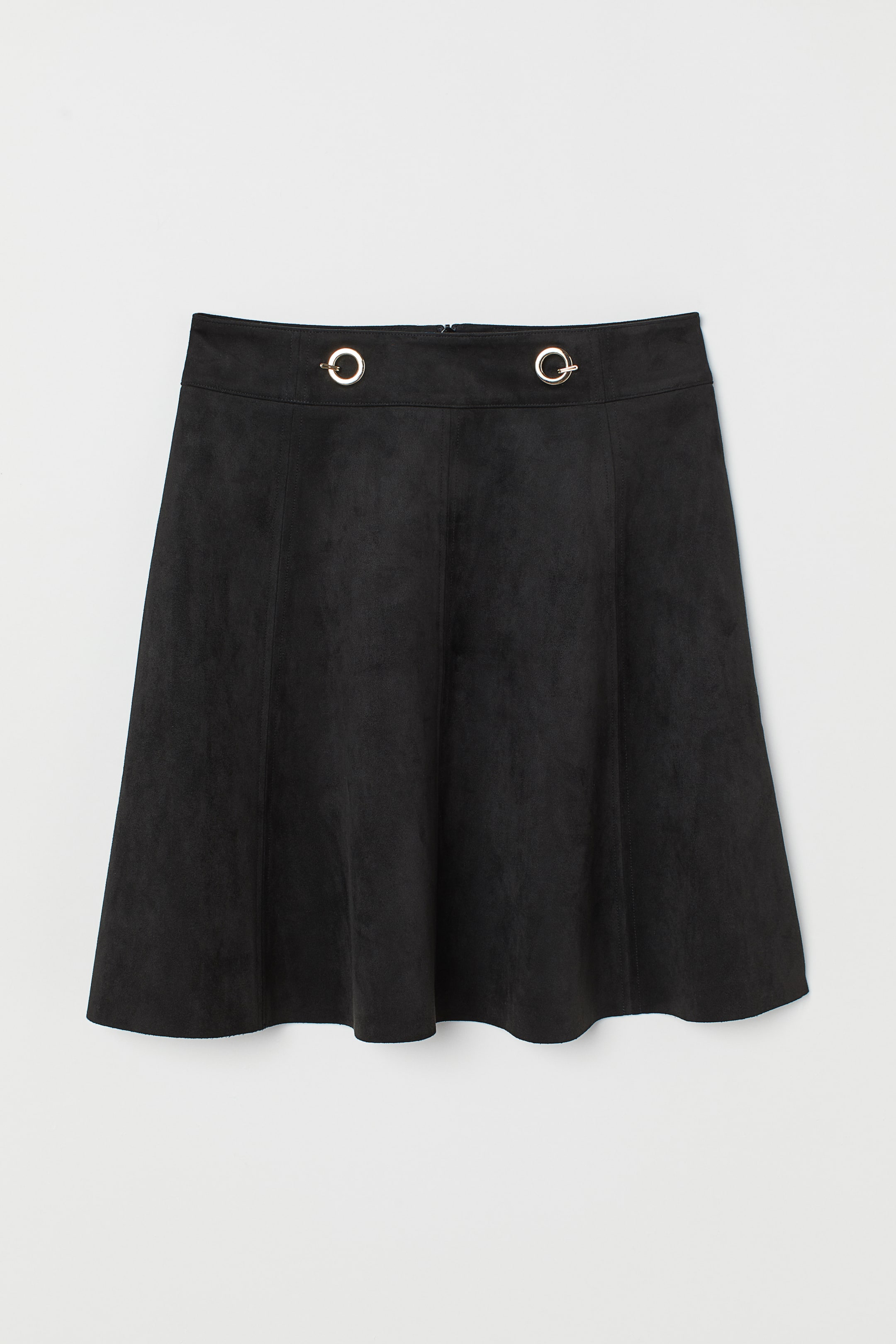 Short imitation suede skirt - Short - Black - Ladies | H&M GB