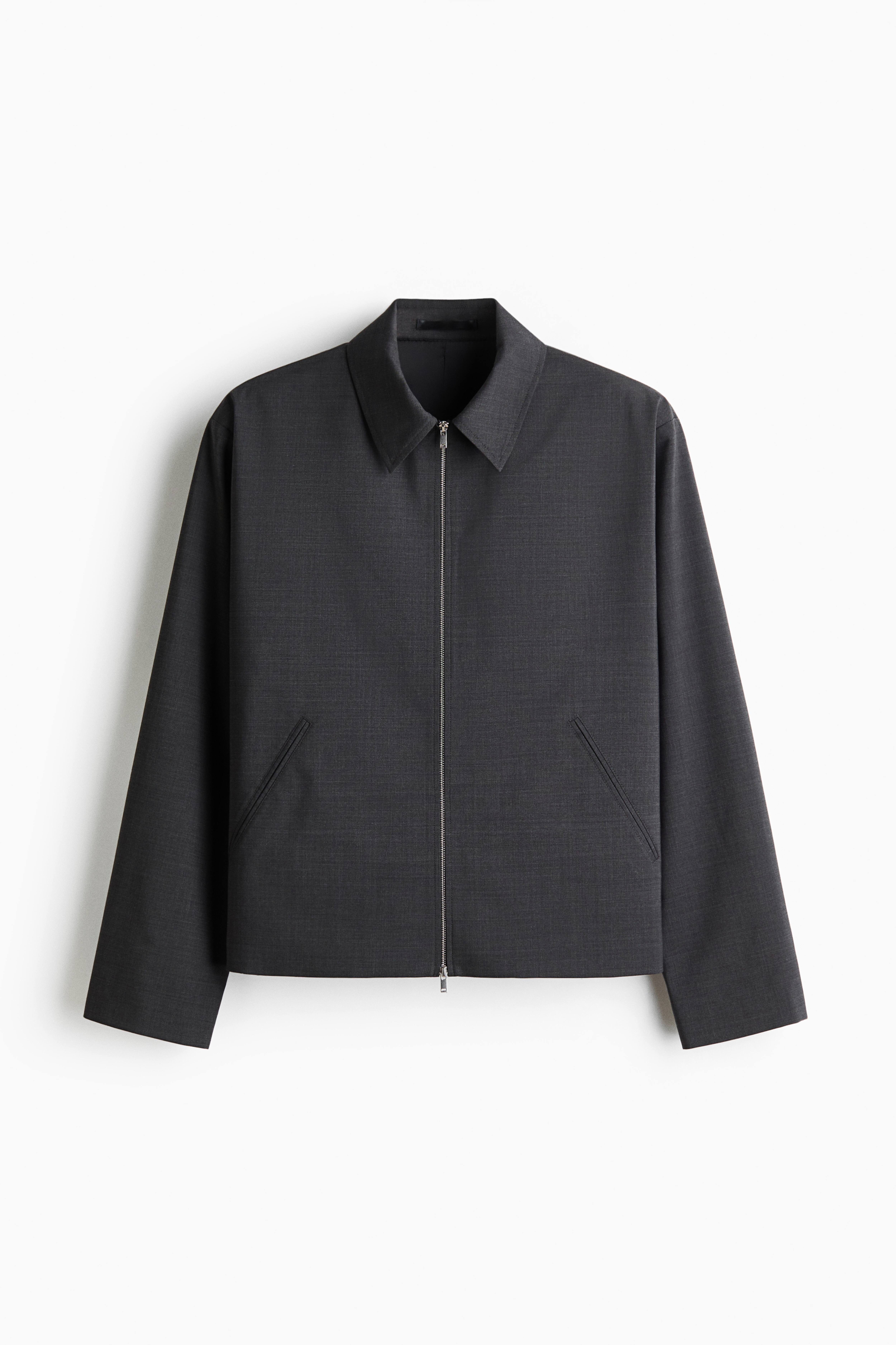 Wool-Blend Jacket with Collar