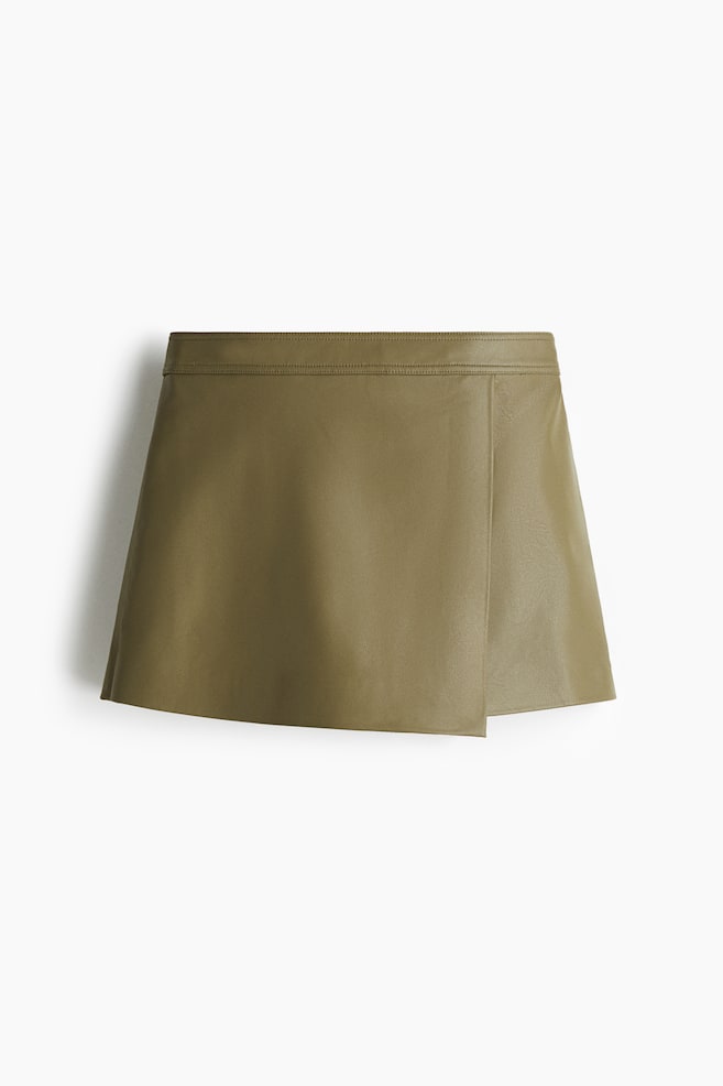 Wrap skort - Khaki green - 1