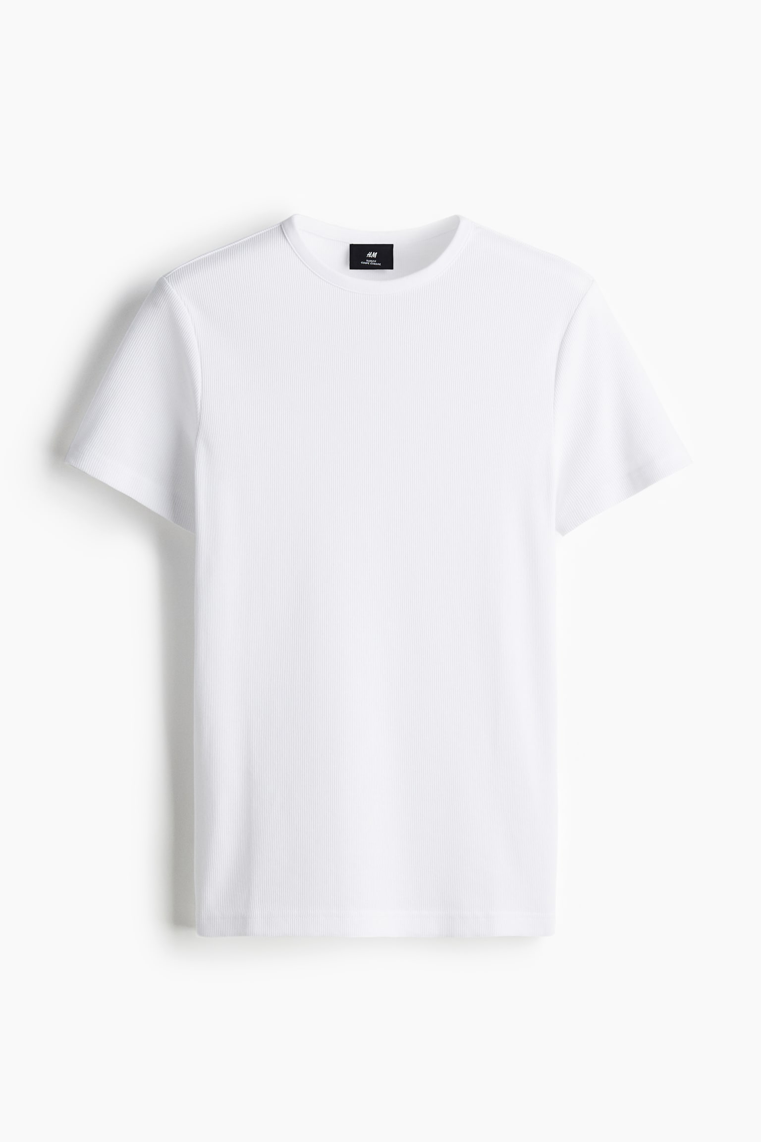 Slim Fit Rib Tee - White/Black/Green - 2