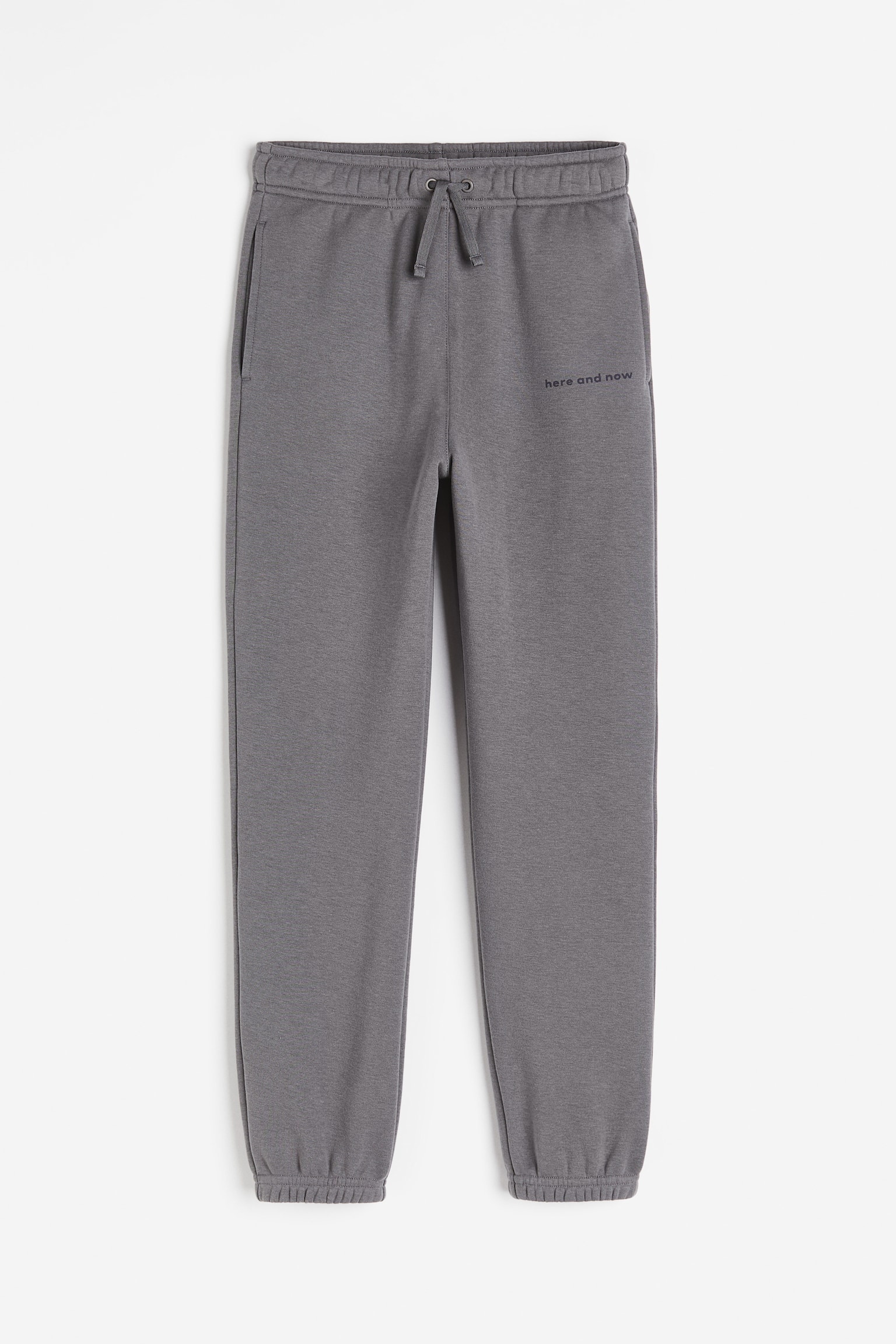 Text Design Track Pants - Dark grey/Light beige - 1