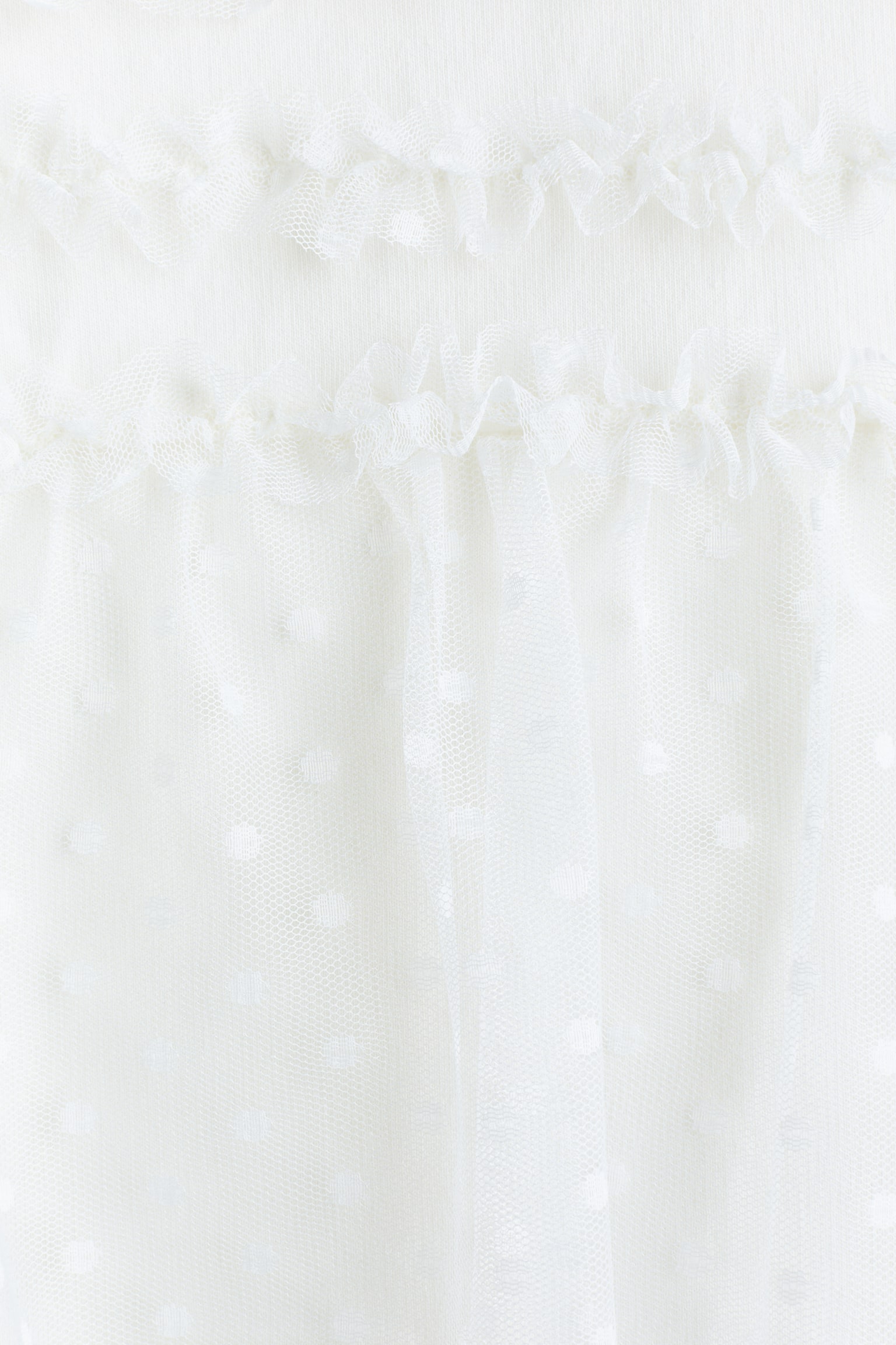 튤 디테일 스웨트셔츠 - 화이트/라이트 퍼플 - 3