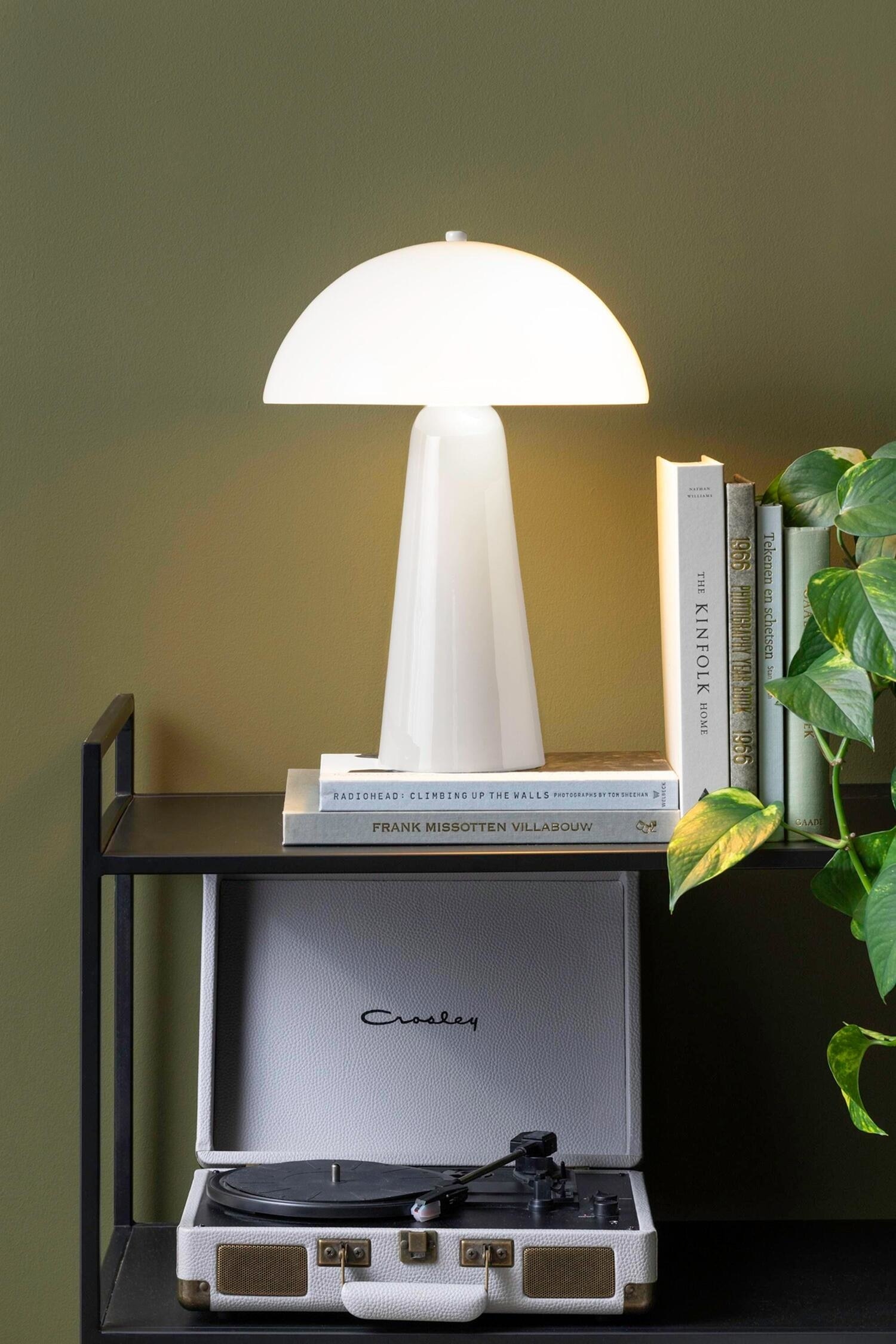 Vidrio Centro Tischlampe - Weiß/Dschungel Grün/Warmes Grau/Schwarz