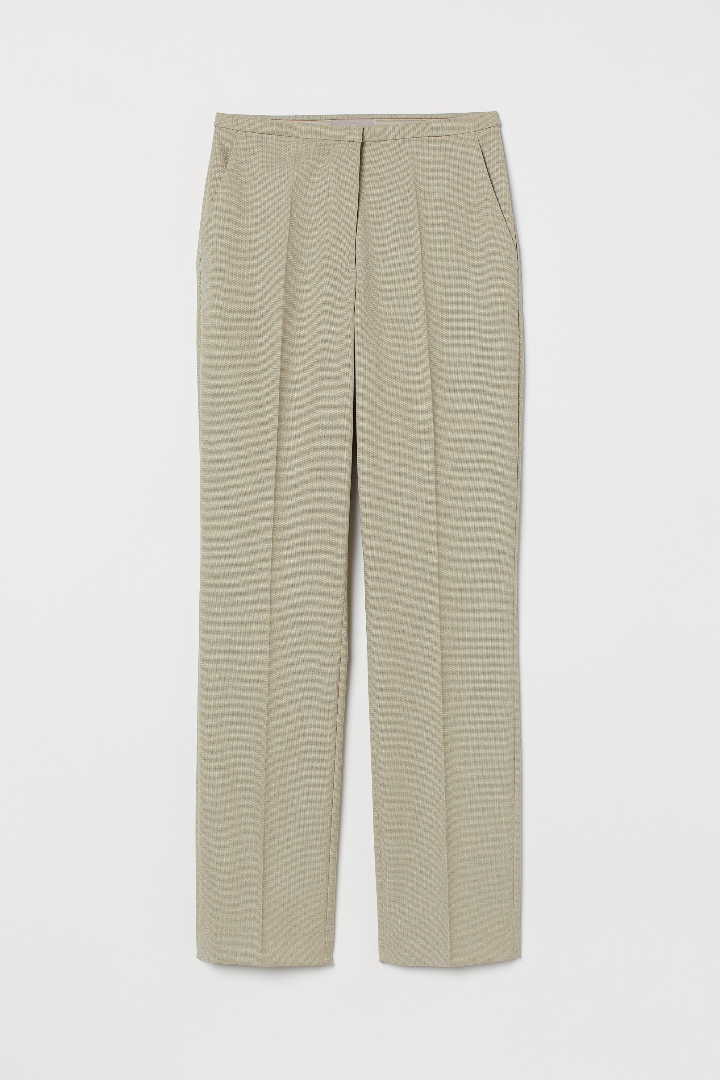 Cigarette trousers - High waist - Long - Beige - Ladies | H&M GB 