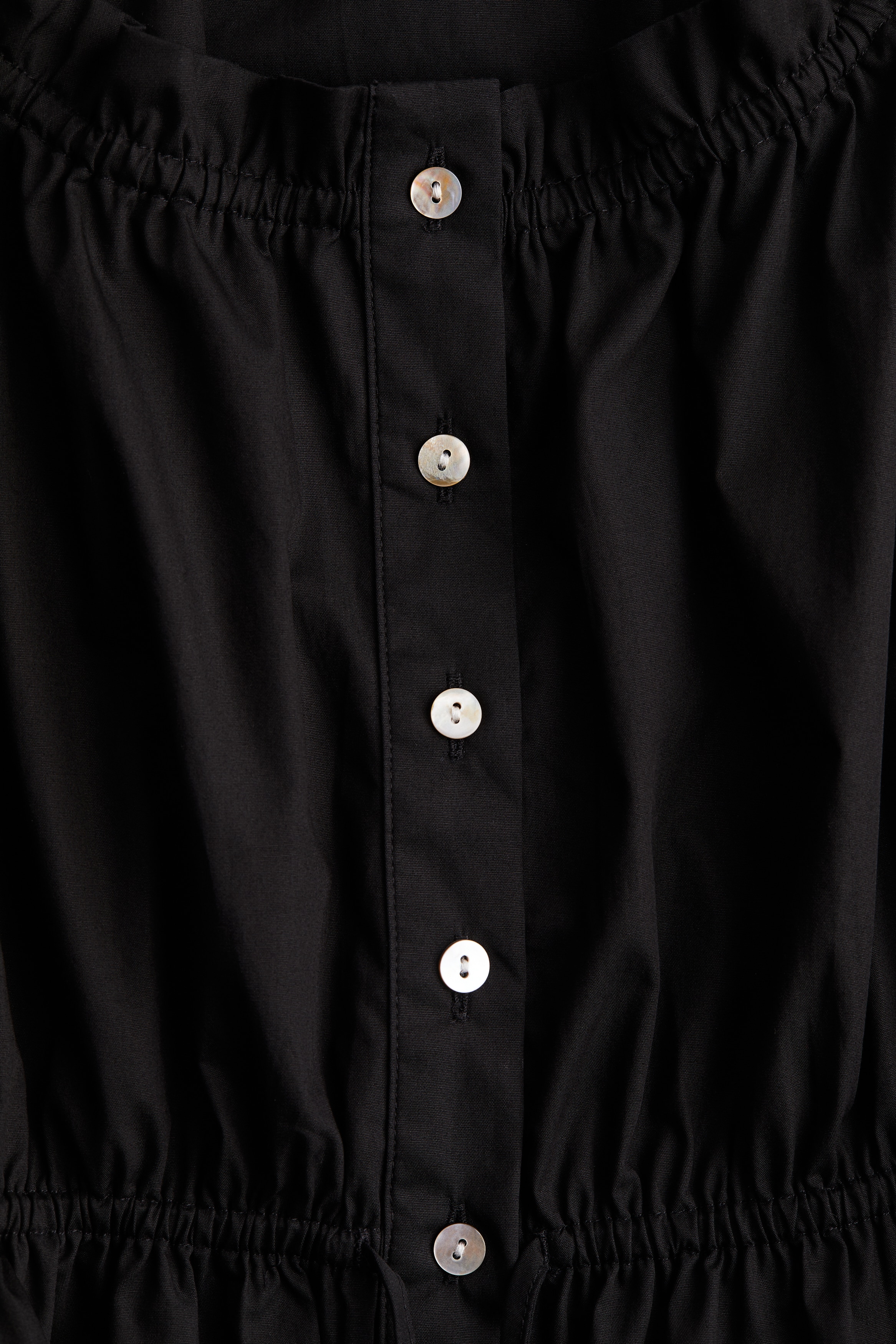 Frill-trimmed cotton blouse