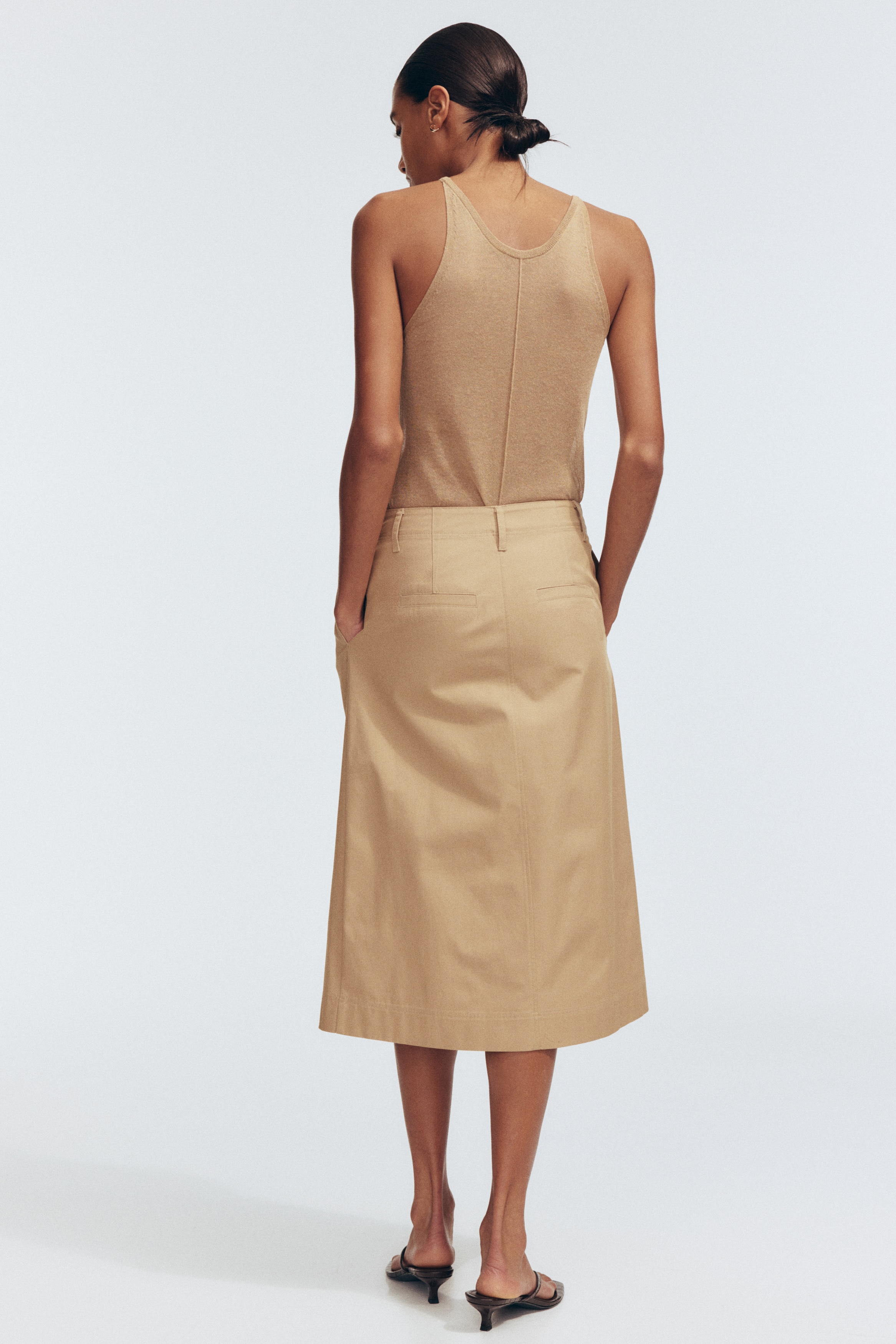 Cotton twill skirt