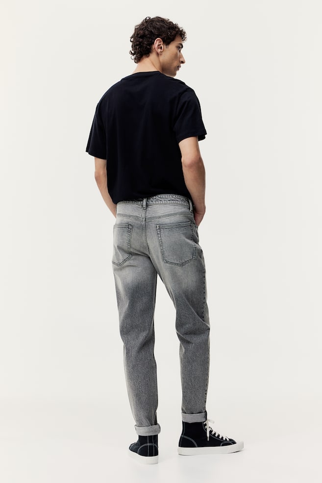 Regular Tapered Jeans - Grigio denim/Blu denim chiaro/Nero/No fade black/Blu denim scuro/dc - 5