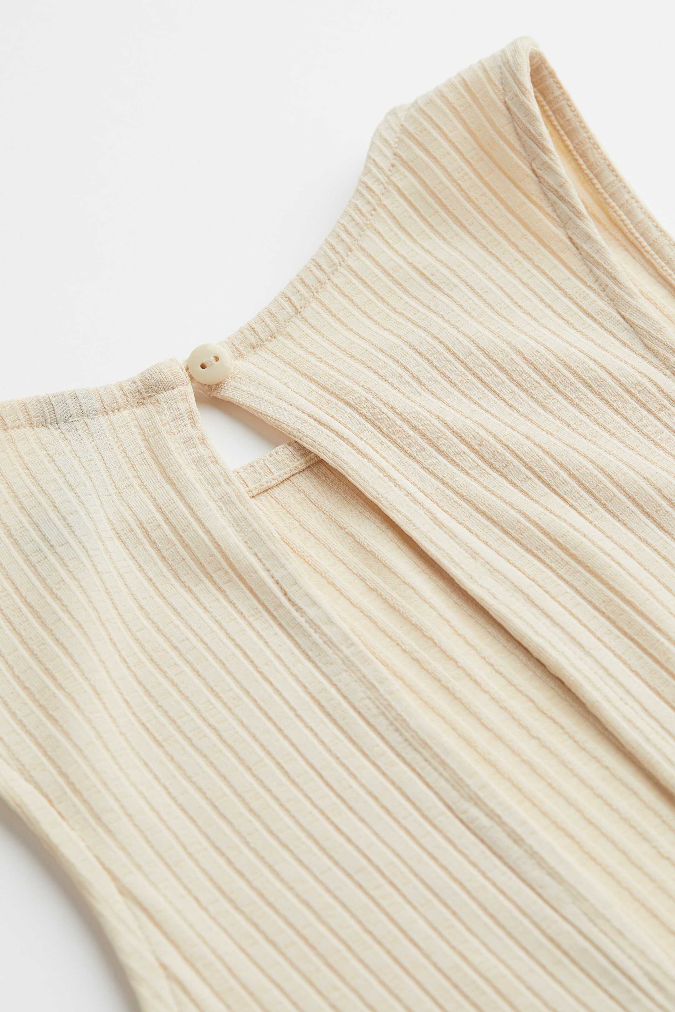 View larger image: Cut-out ribbed jumpsuit - Light beige - Ladies | H&M IN 2