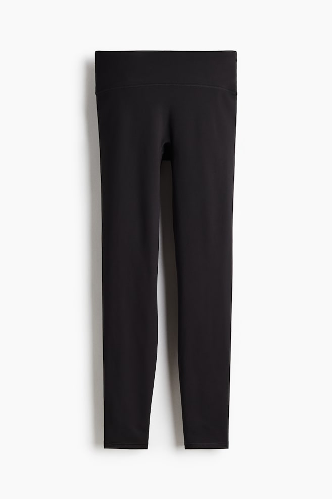 Sports Fleece Leggings with SoftMove™ - Black - 1