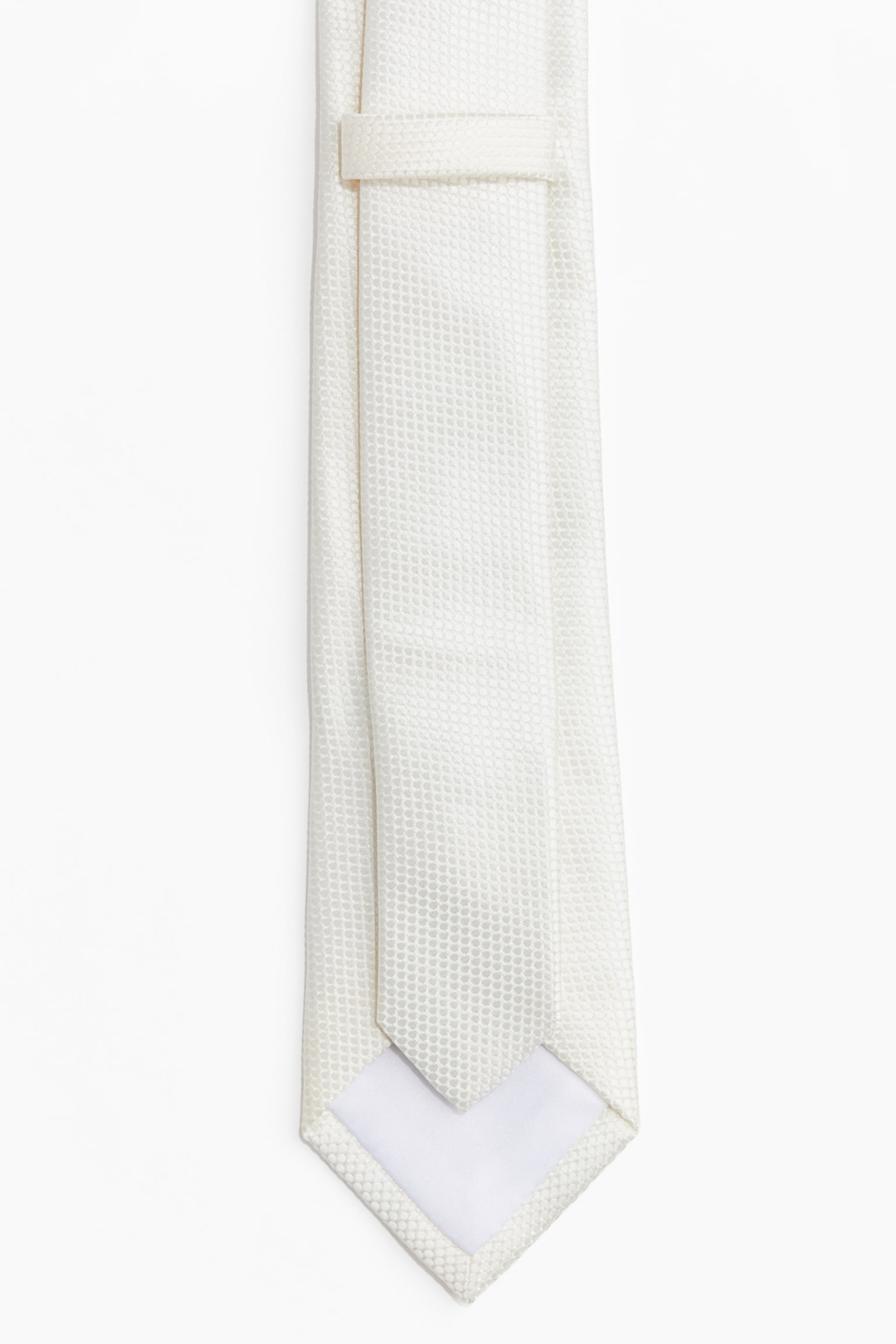 Textured tie - Cream/Black - 2