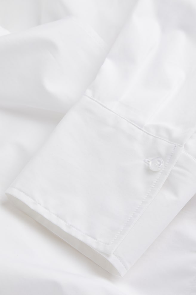 Wrapover cotton blouse - White - 7