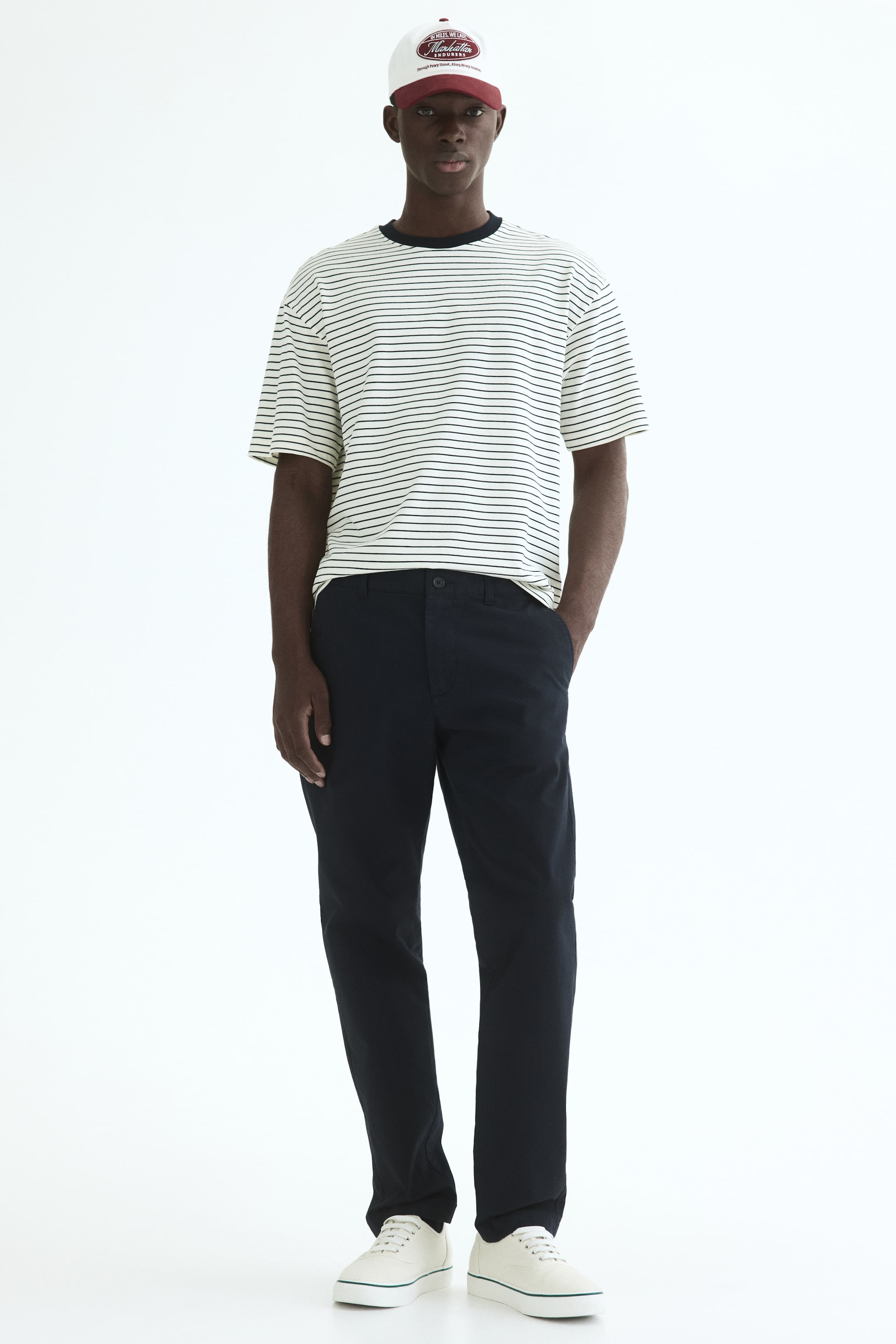Ver imagen más grande: Chinos de algodón Slim Fit - Azul marino - HOMBRE | H&M ES 1