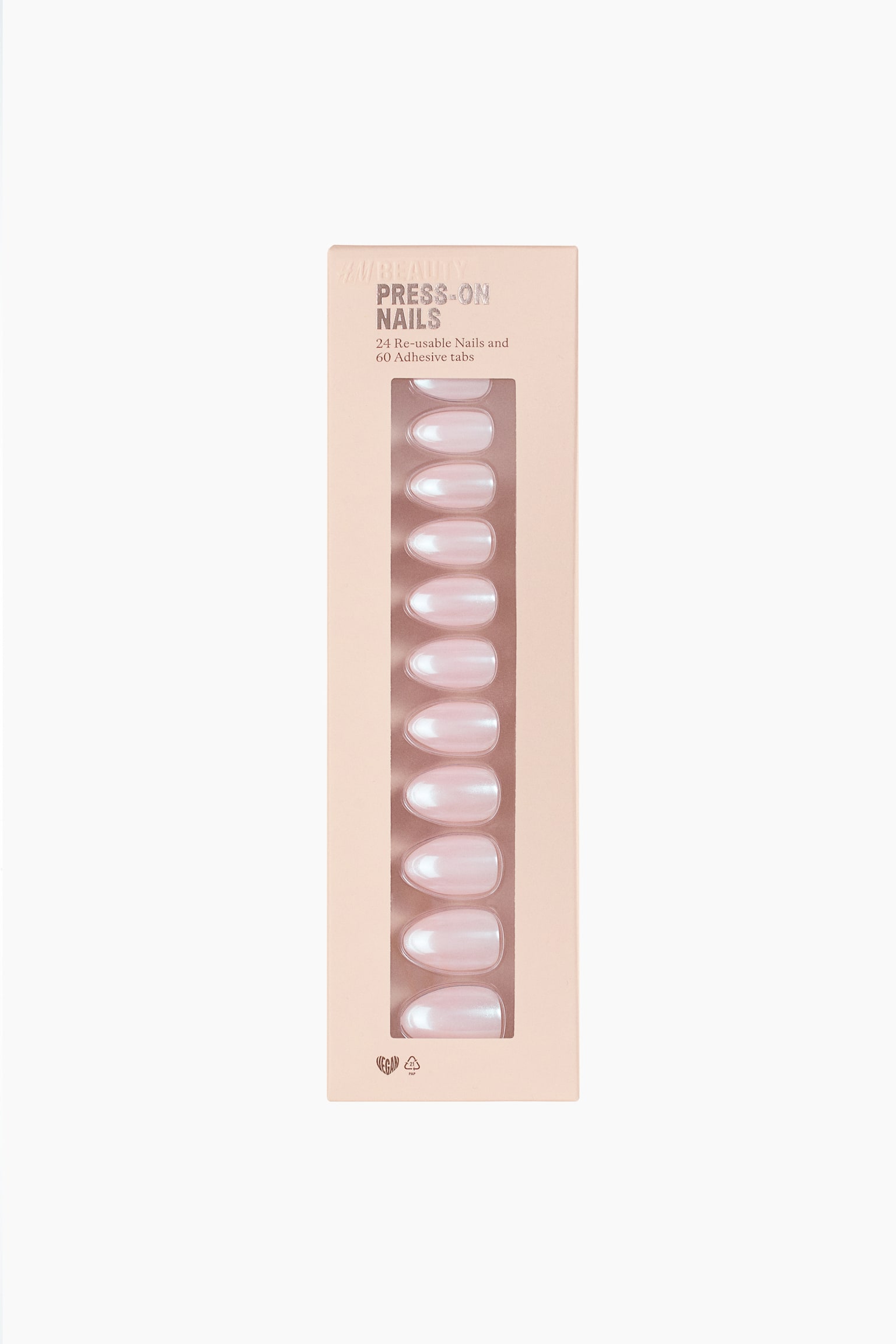 Press-on nails - Almond Medium Sugar Glaze/Oval Short Mocha Dots