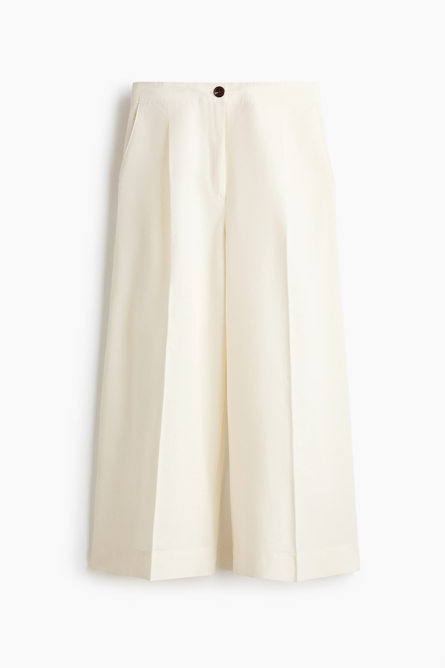 Ankle-Length Linen-Blend Pants - 1