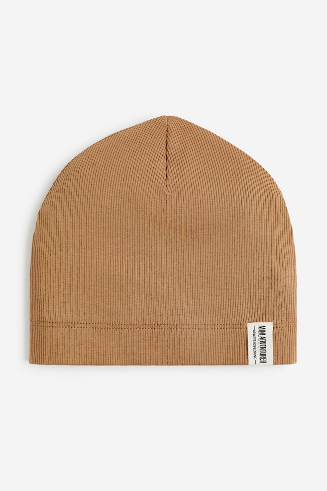 Ribbed beanie - Brown/Dusty pink/Beige/Light dusty green/dc - 1