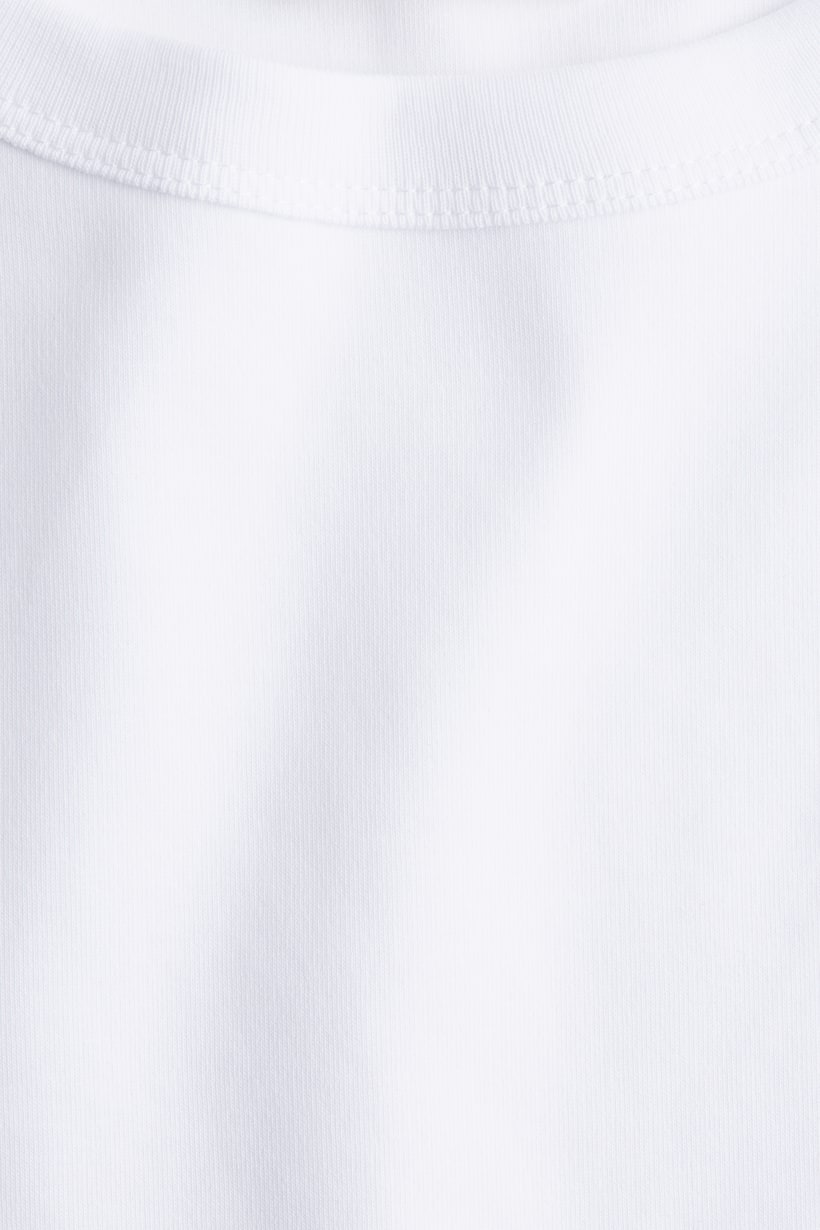 HW2 Georgette T Shirt With Mesh Hem White