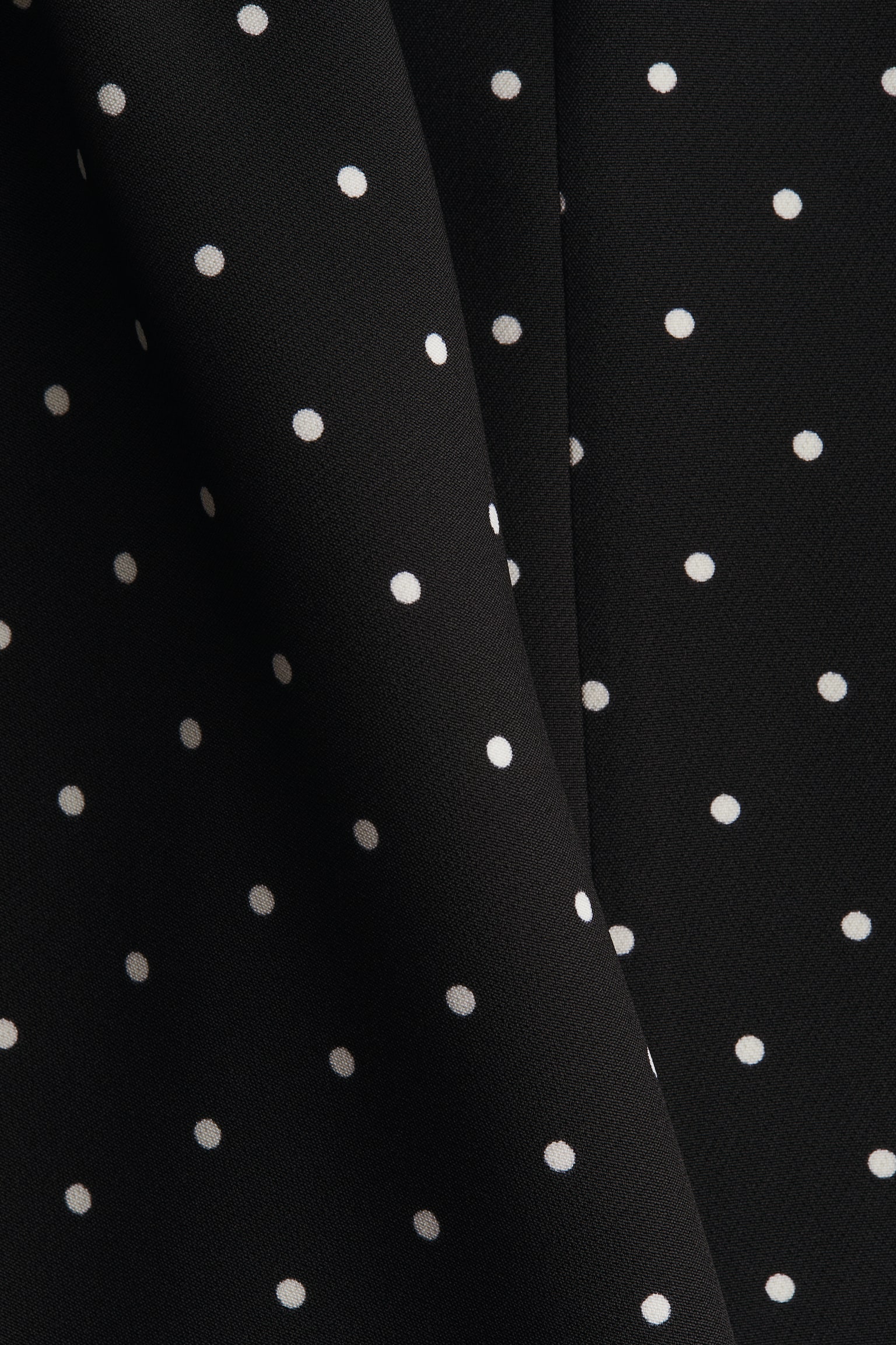 שמלה עם חצאית מתרחבת - שחור/נקודות/שחור/נקודות - 6