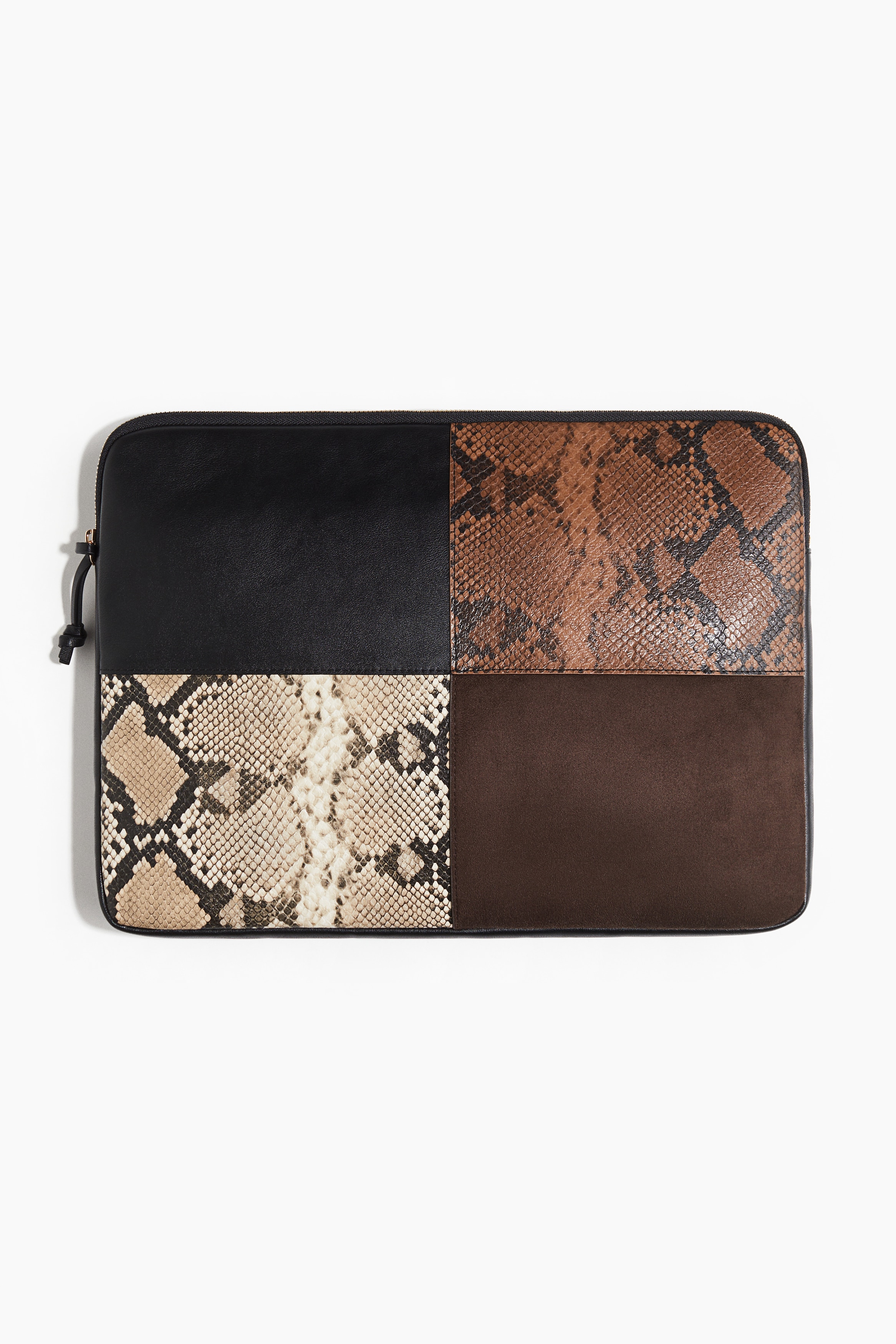 Puzdro na notebook - Čierna/vzor hadej kože